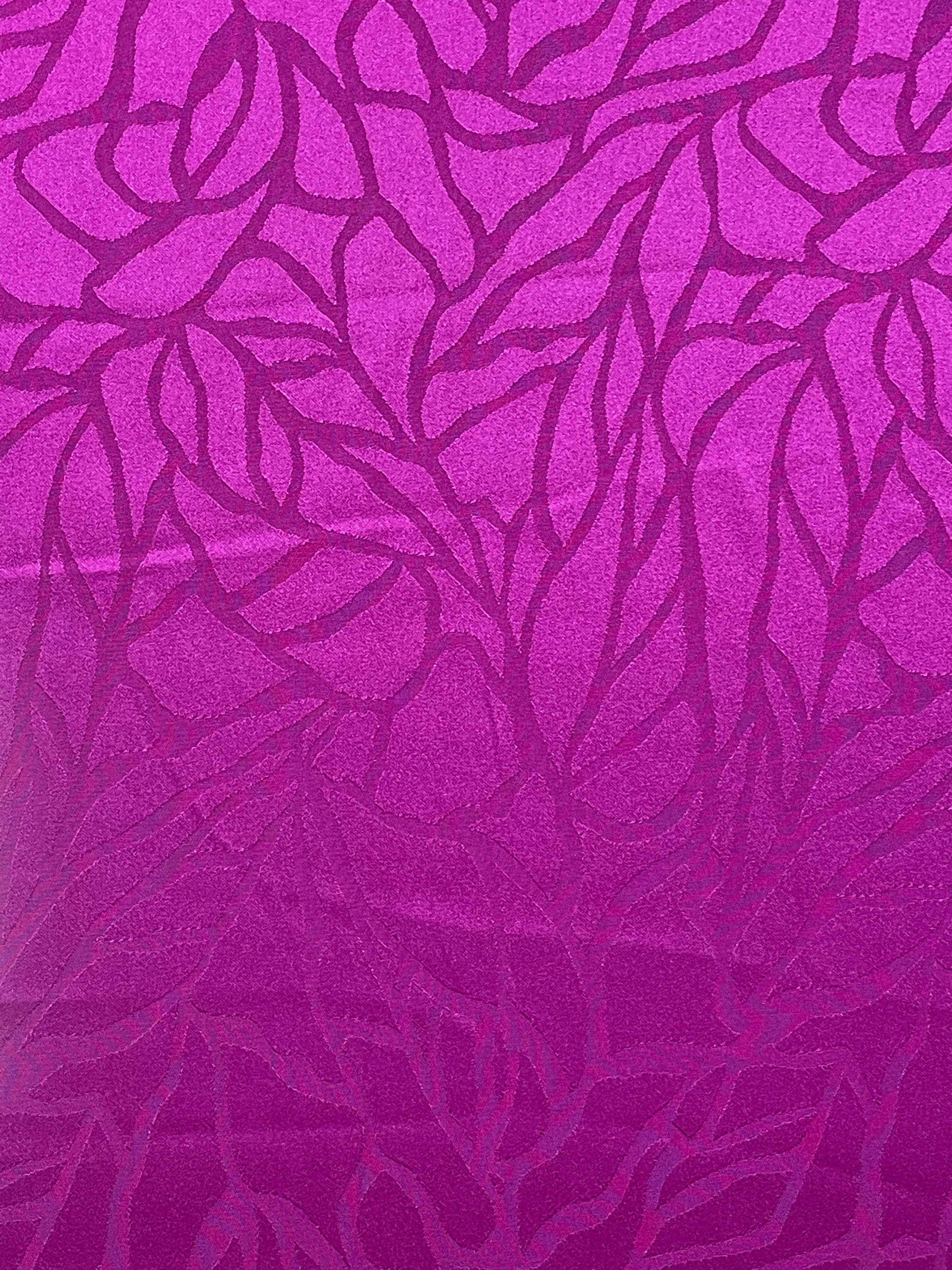 1 1/8 Polyester Jacquard Vintage - Fuchsia