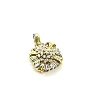 1 CTW Diamond Cluster Pendant