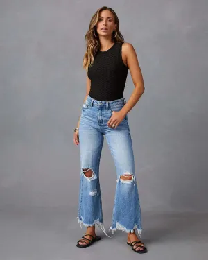 Amy Fashion - 2024 New Fashion High Waist Straight Denim Vintage Tassel Women Baggy Spring Summer Blue Jean