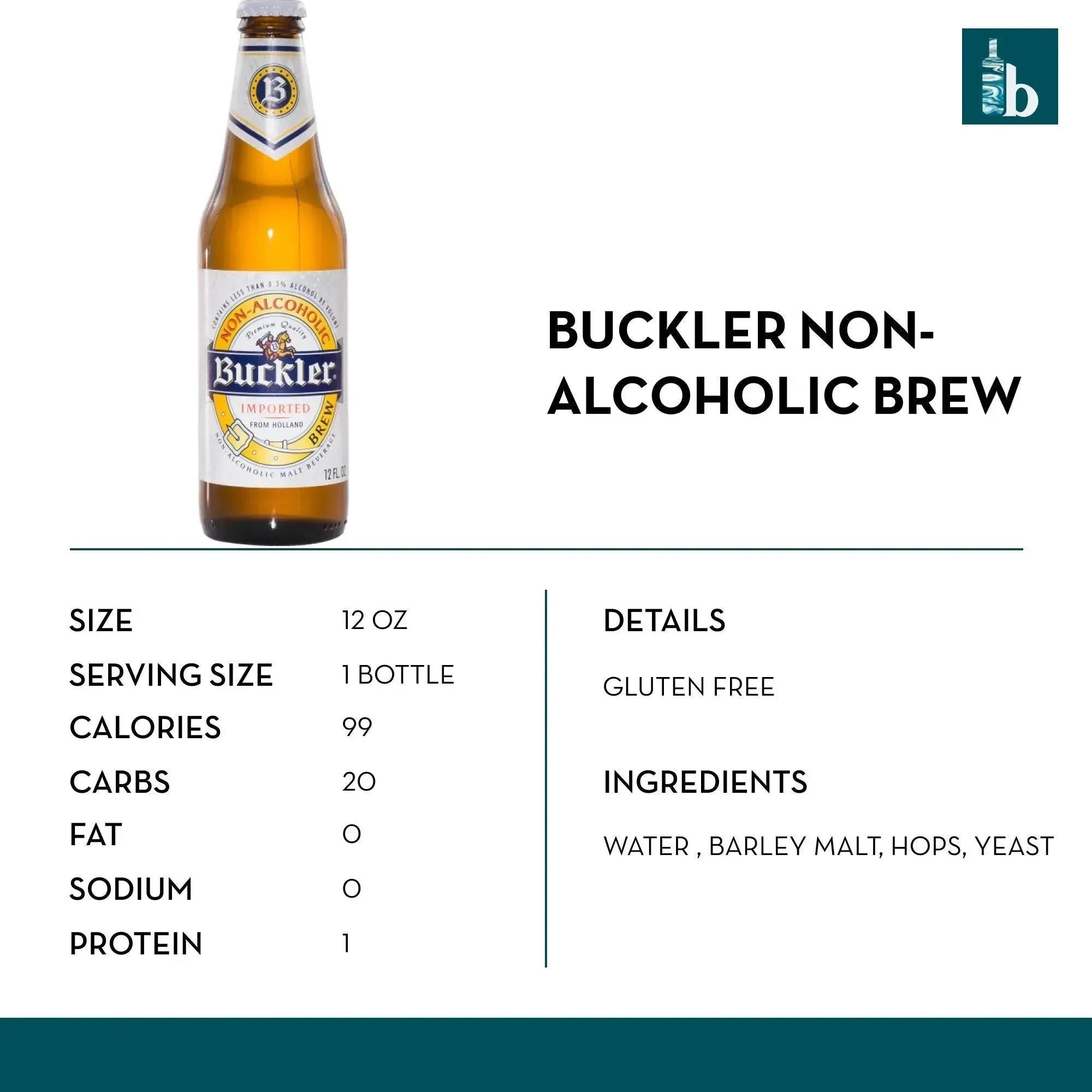 Buckler Non-Alcoholic Beer (6 pack)