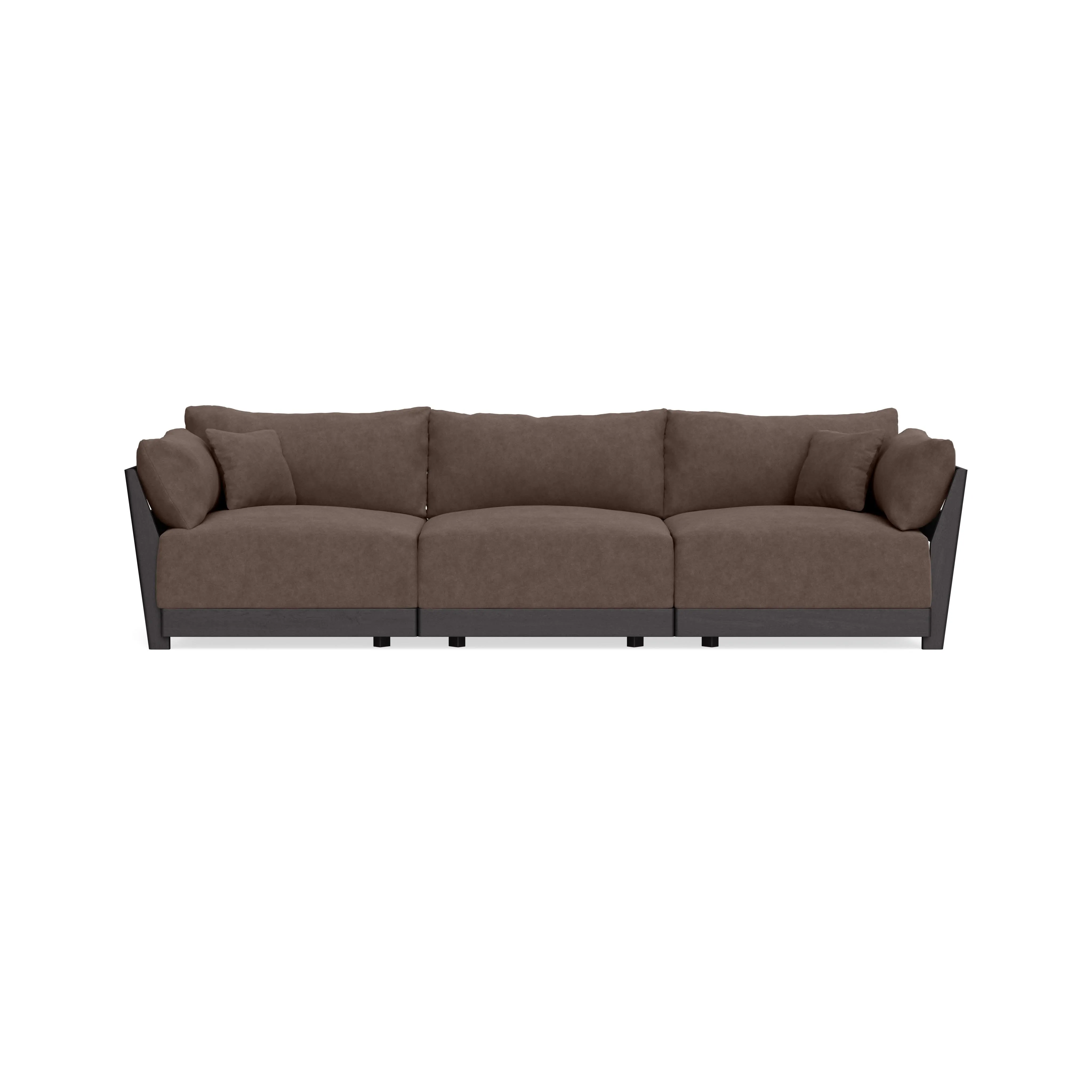 Modular Bondi Black 3-Seater Sofa in Chocolate | Classic Blend