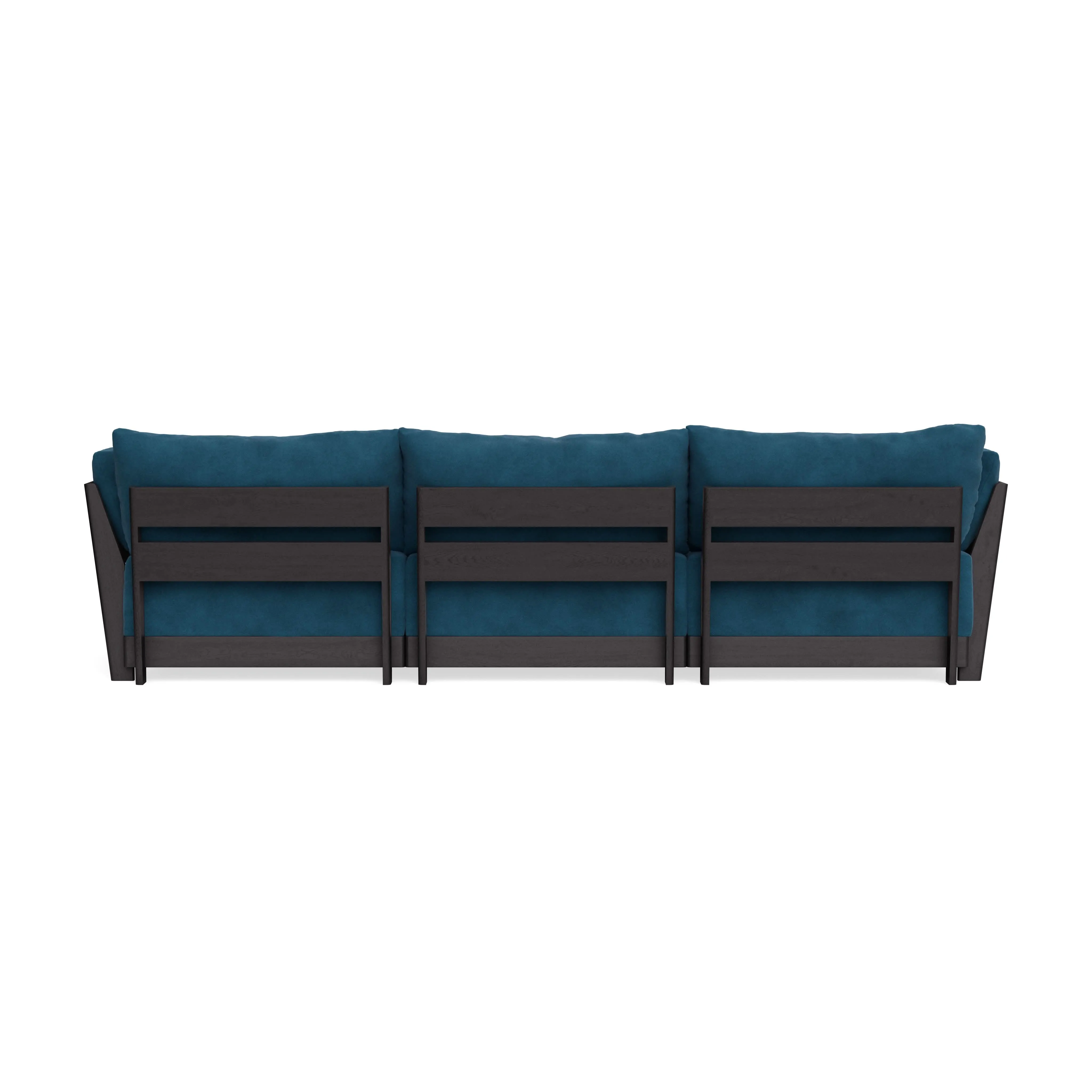 Modular Bondi Black 3-Seater Sofa in Commodore Blue | Classic Blend