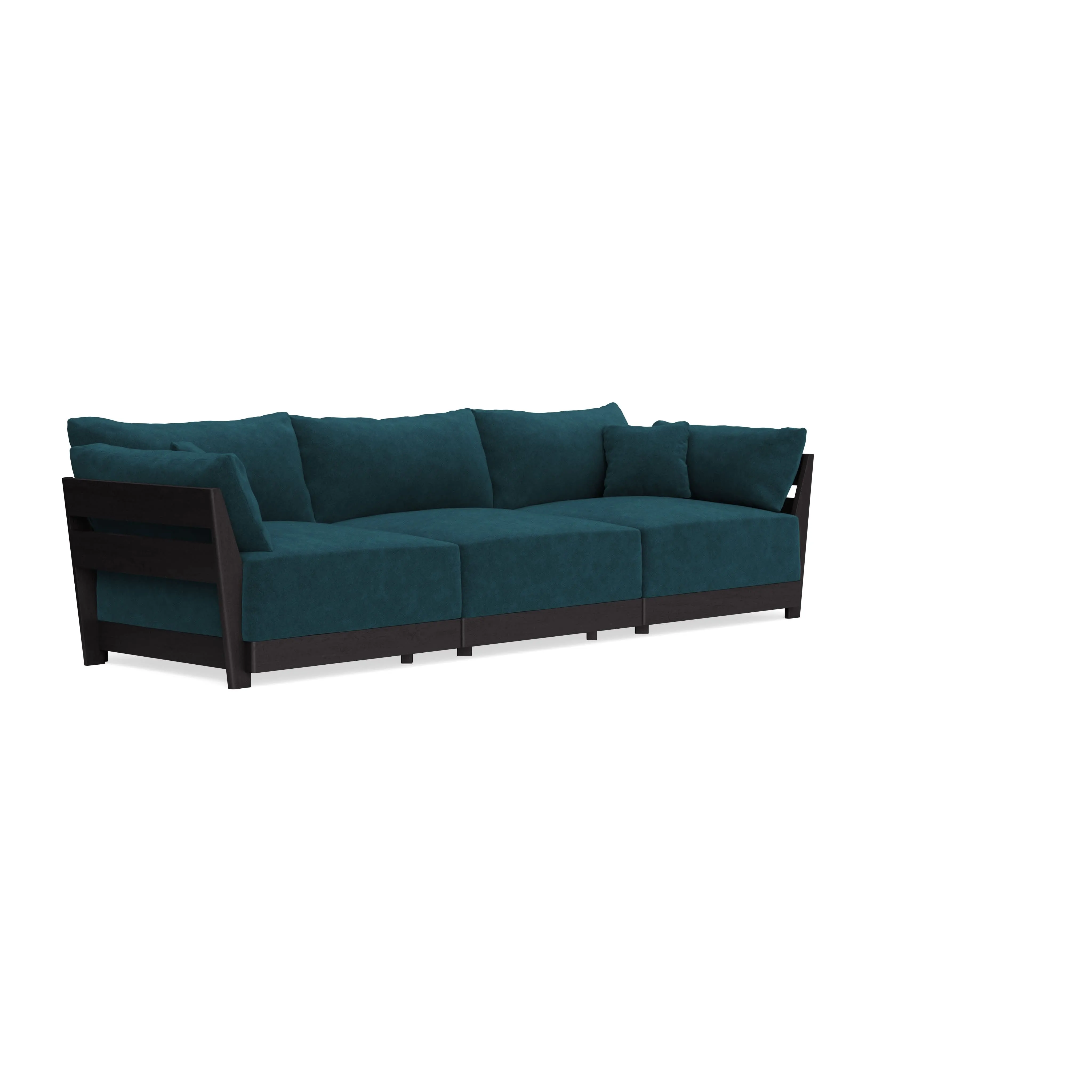 Modular Bondi Black 3-Seater Sofa in Indigo | Classic Blend