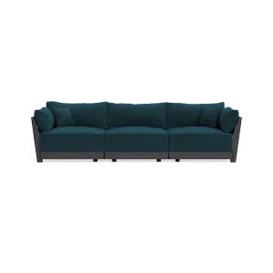 Modular Bondi Black 3-Seater Sofa in Indigo | Classic Blend