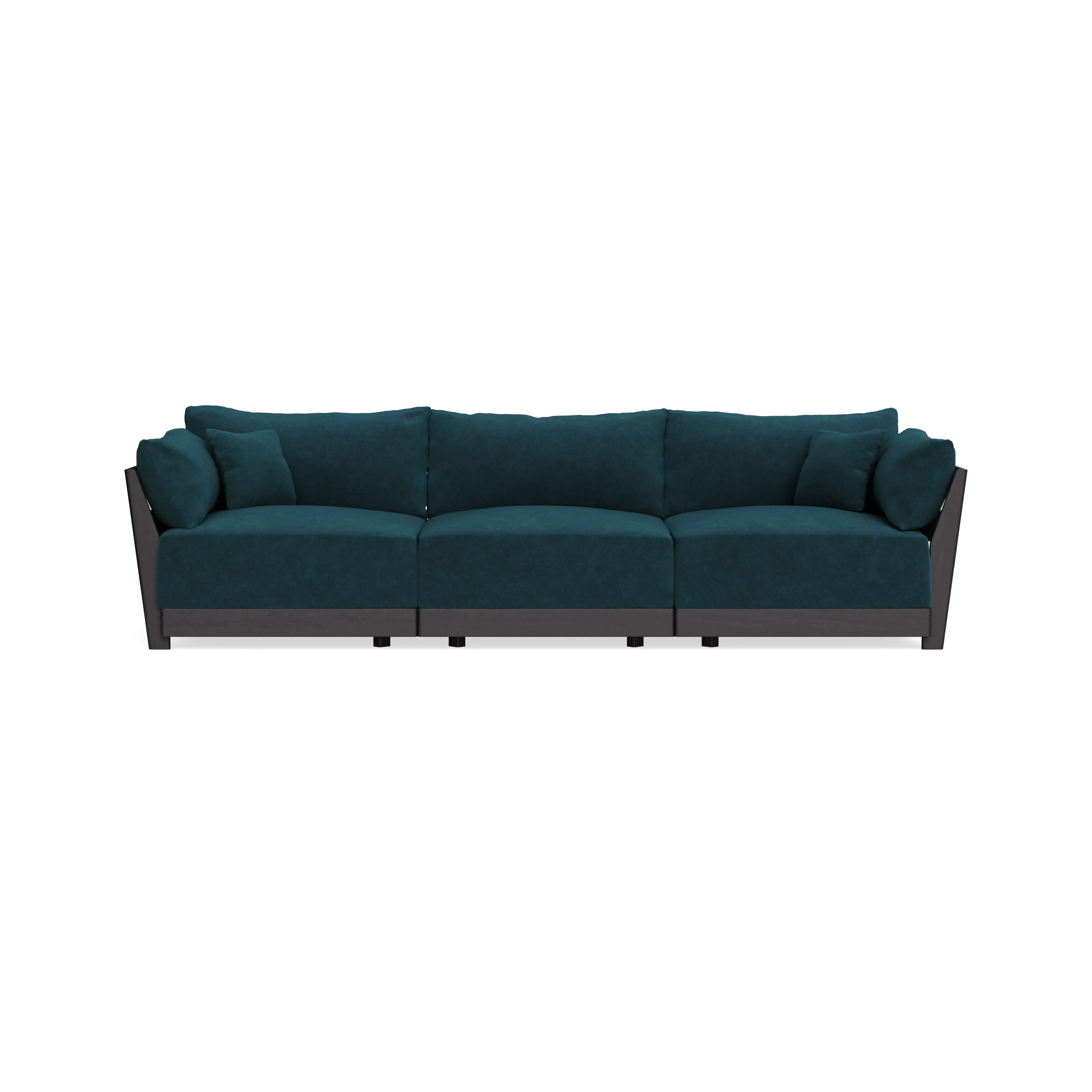 Modular Bondi Black 3-Seater Sofa in Indigo | Classic Blend