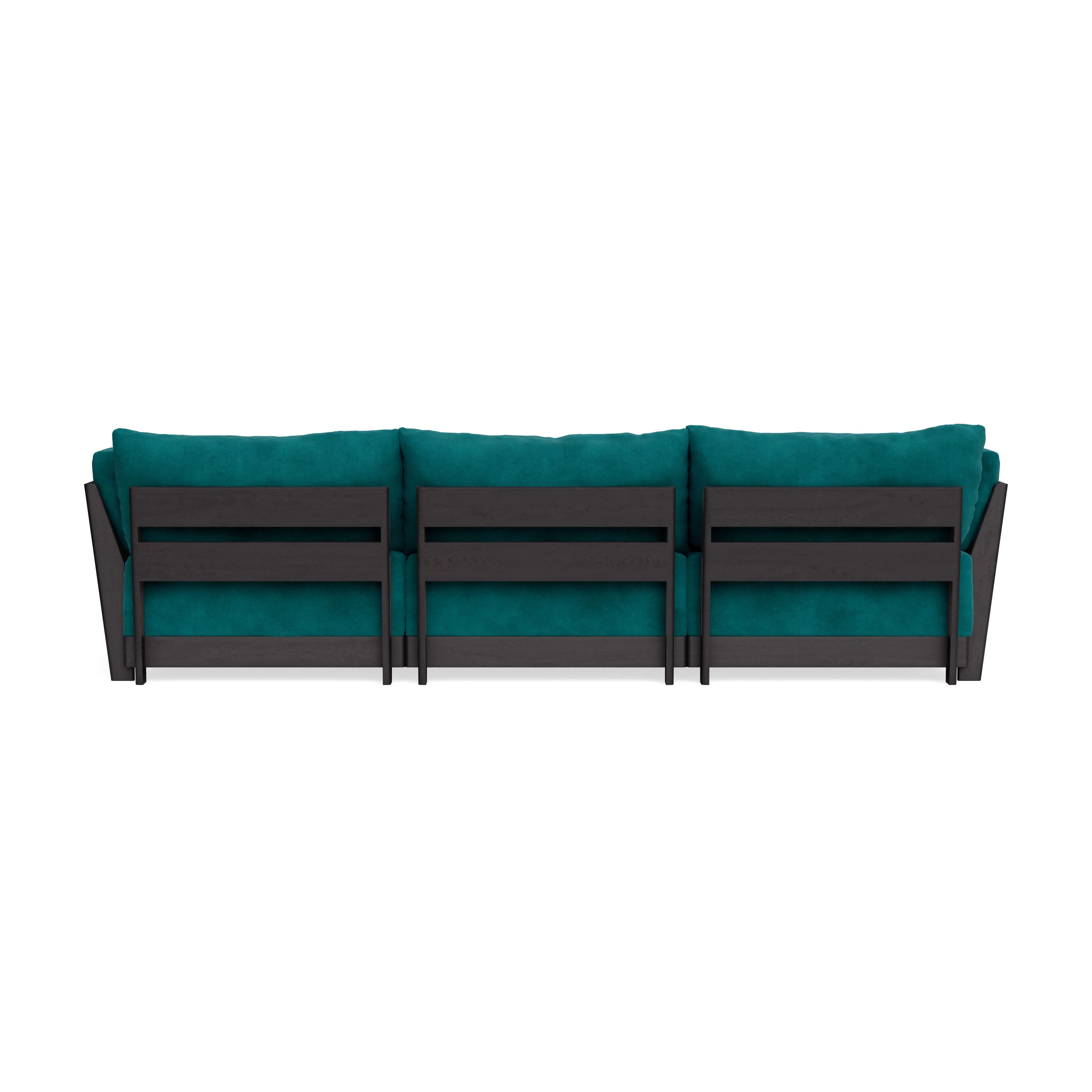 Modular Bondi Black 3-Seater Sofa in Peacock | Classic Blend