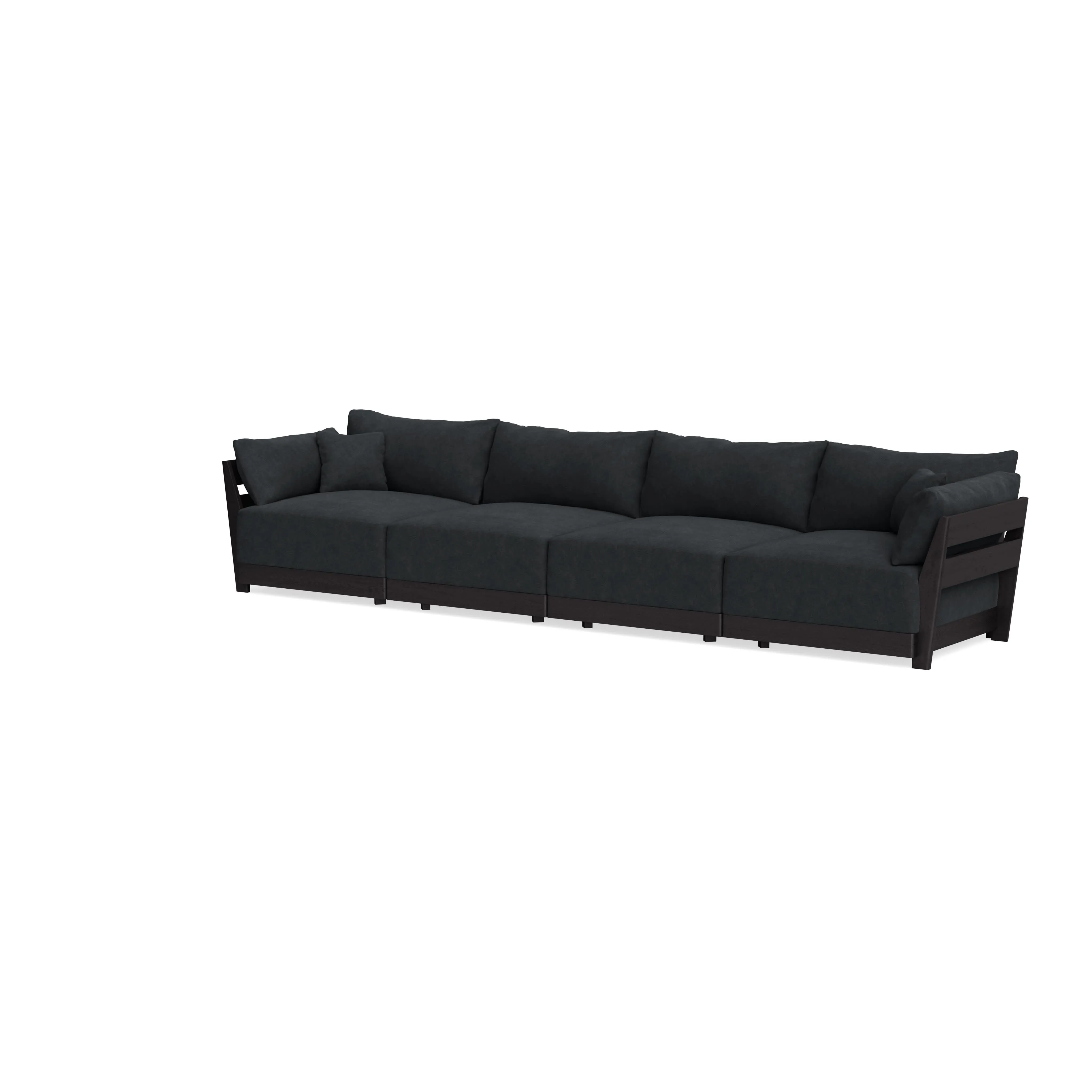 Modular Bondi Black 4-Seater Sofa in Coal | Classic Blend