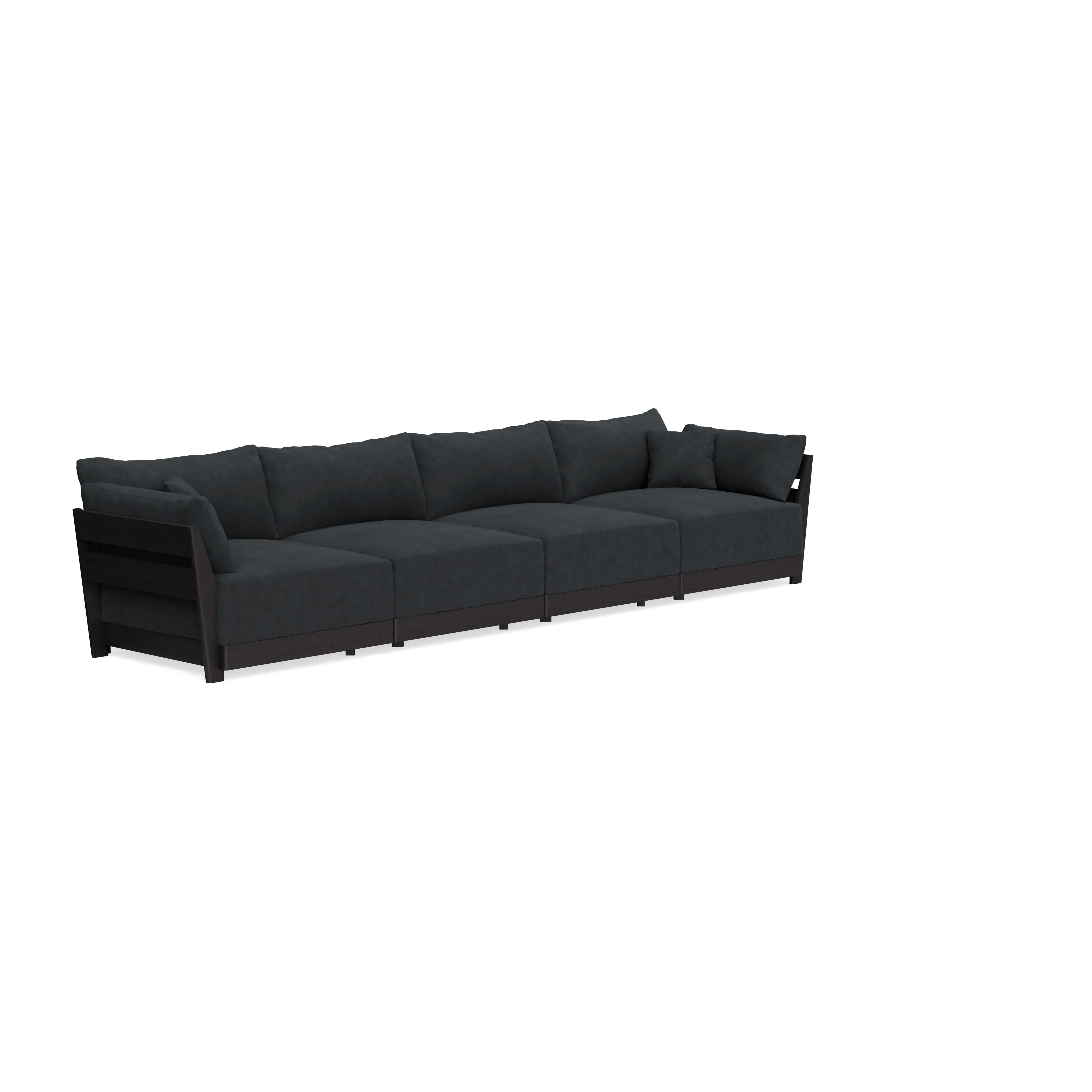 Modular Bondi Black 4-Seater Sofa in Coal | Classic Blend