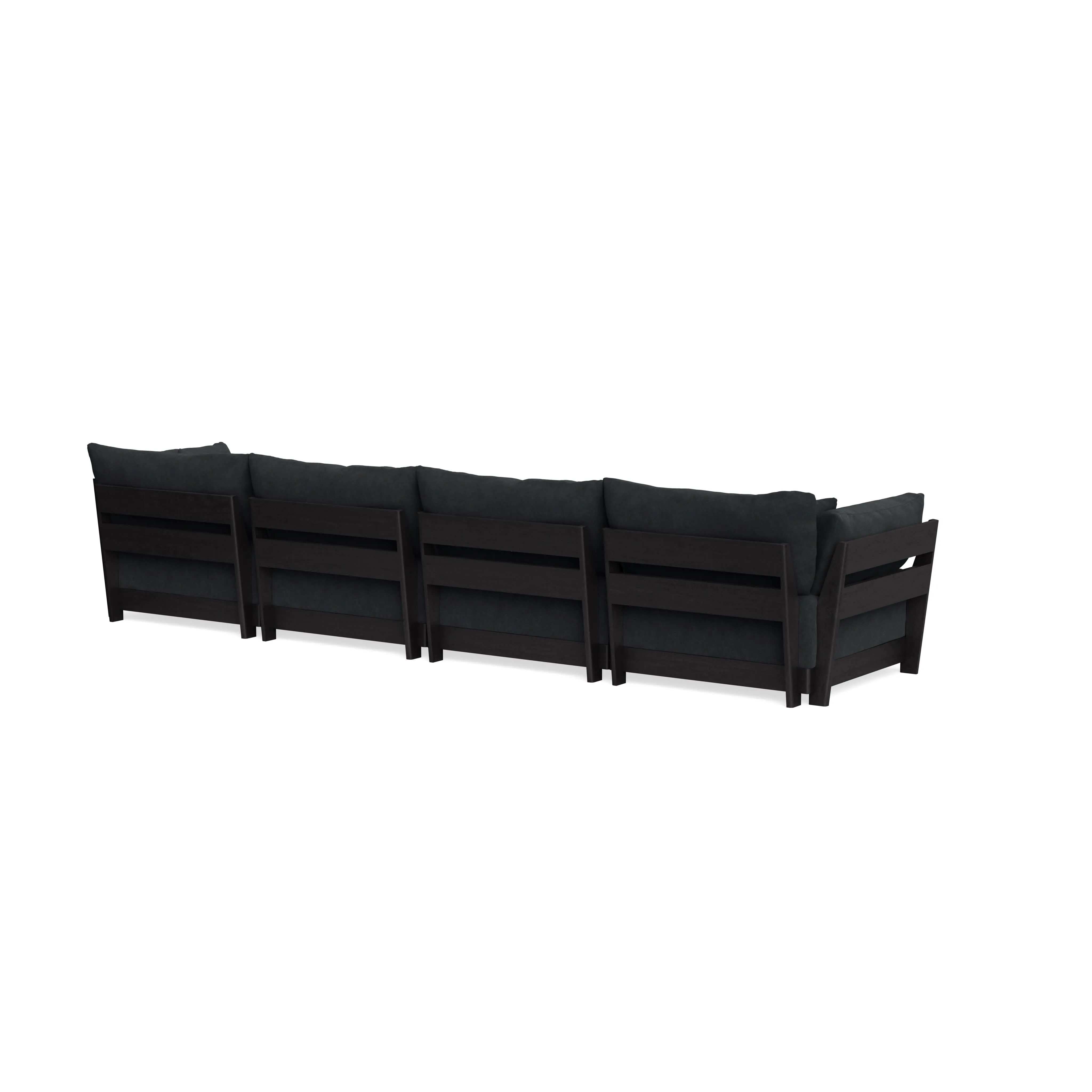 Modular Bondi Black 4-Seater Sofa in Coal | Classic Blend