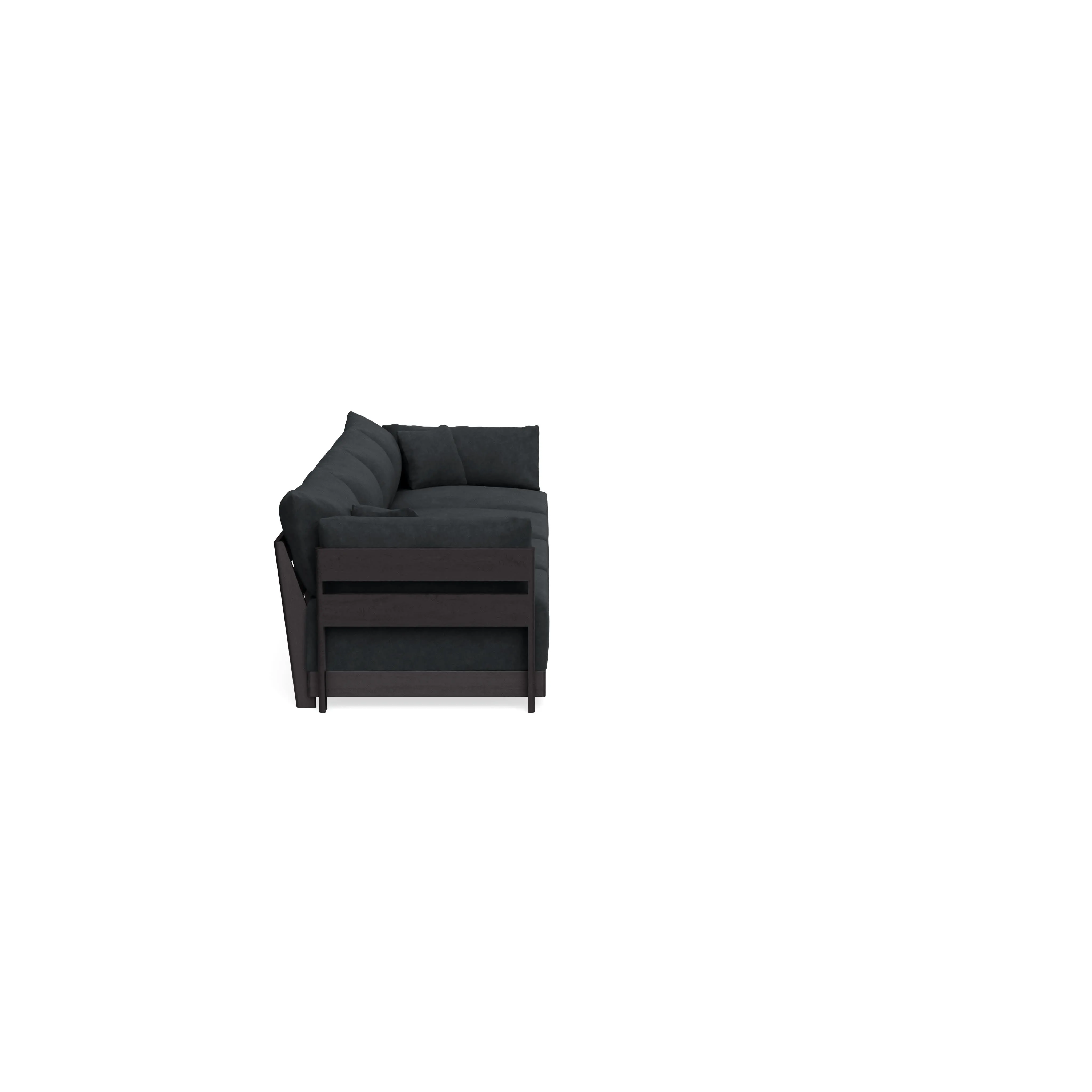 Modular Bondi Black 4-Seater Sofa in Coal | Classic Blend