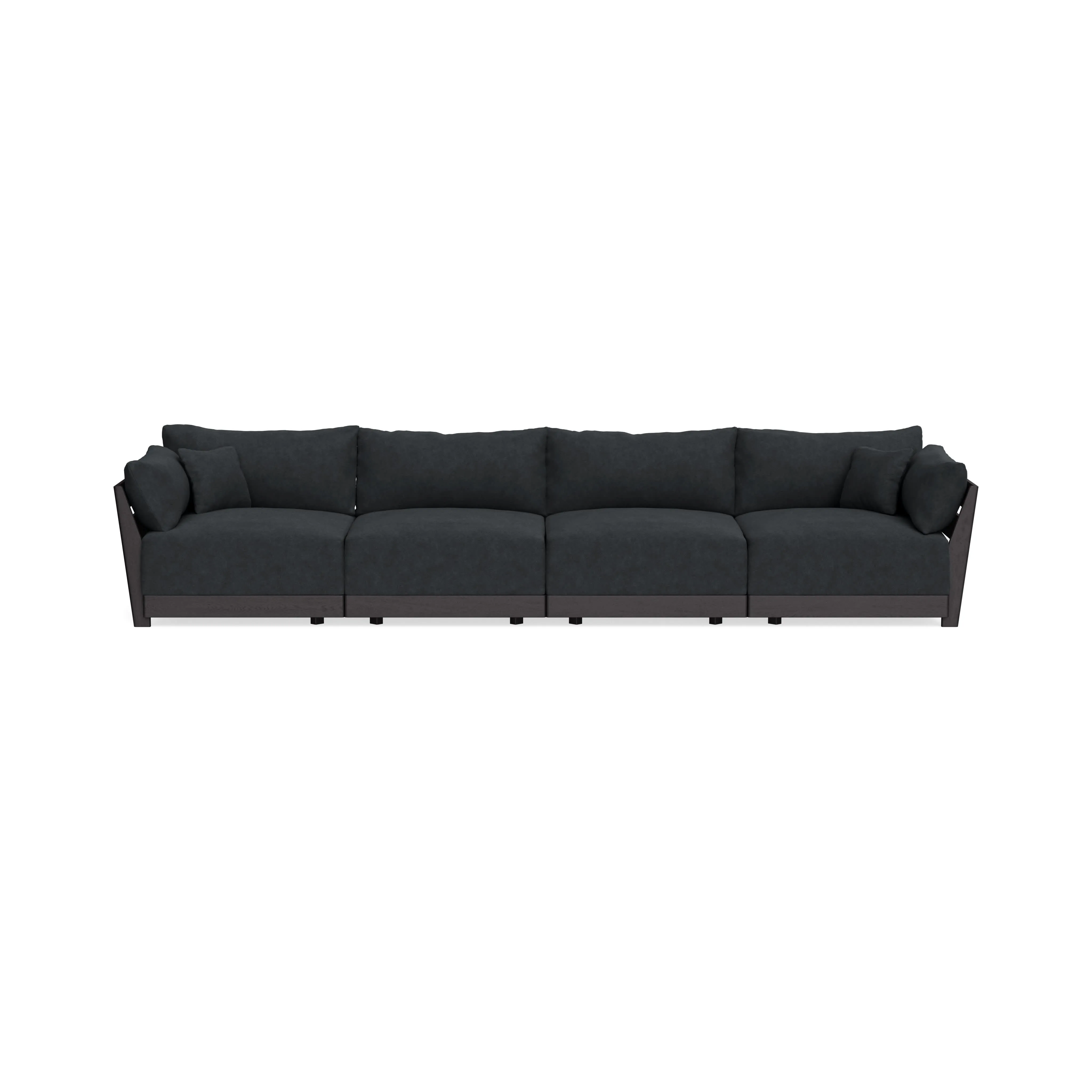 Modular Bondi Black 4-Seater Sofa in Coal | Classic Blend