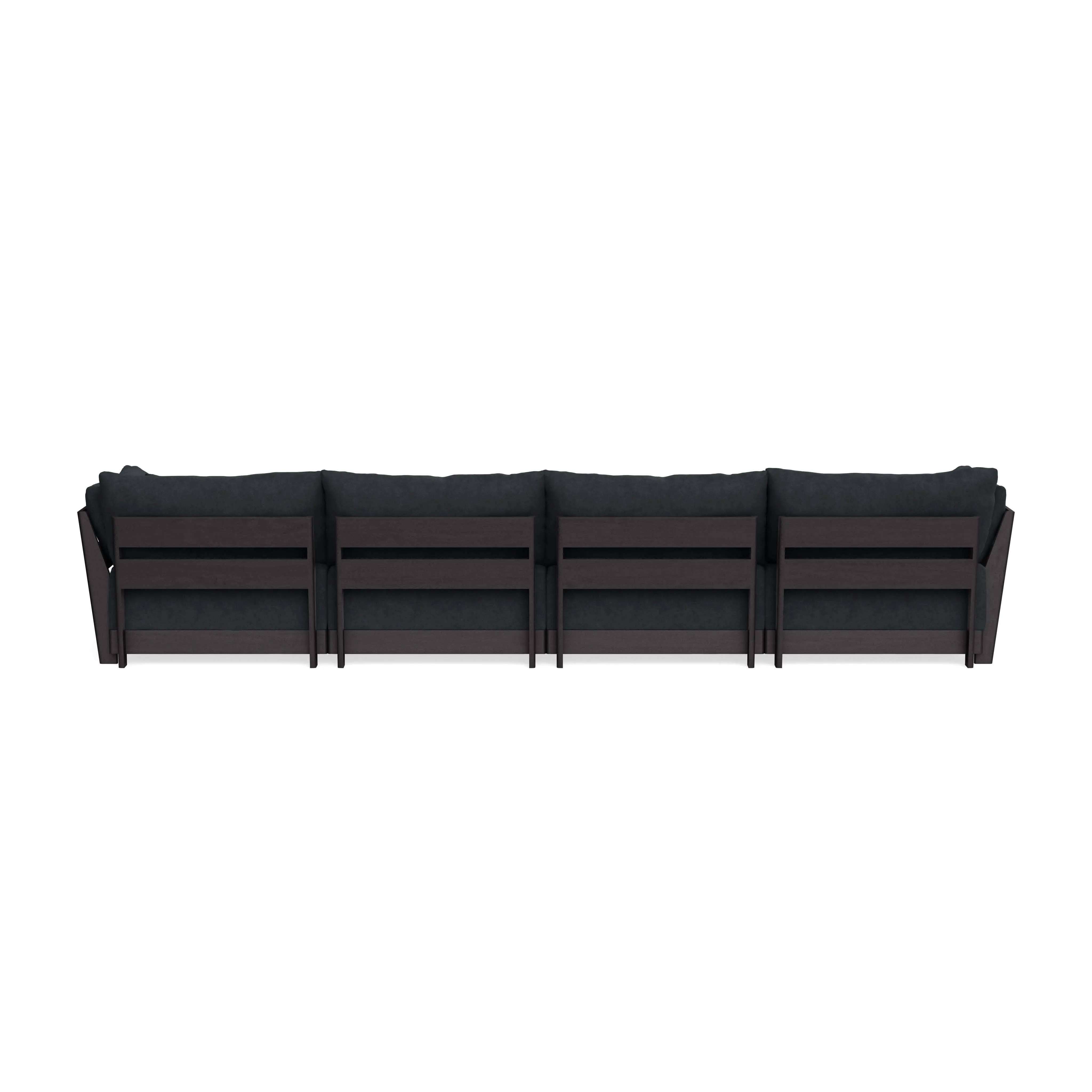 Modular Bondi Black 4-Seater Sofa in Coal | Classic Blend