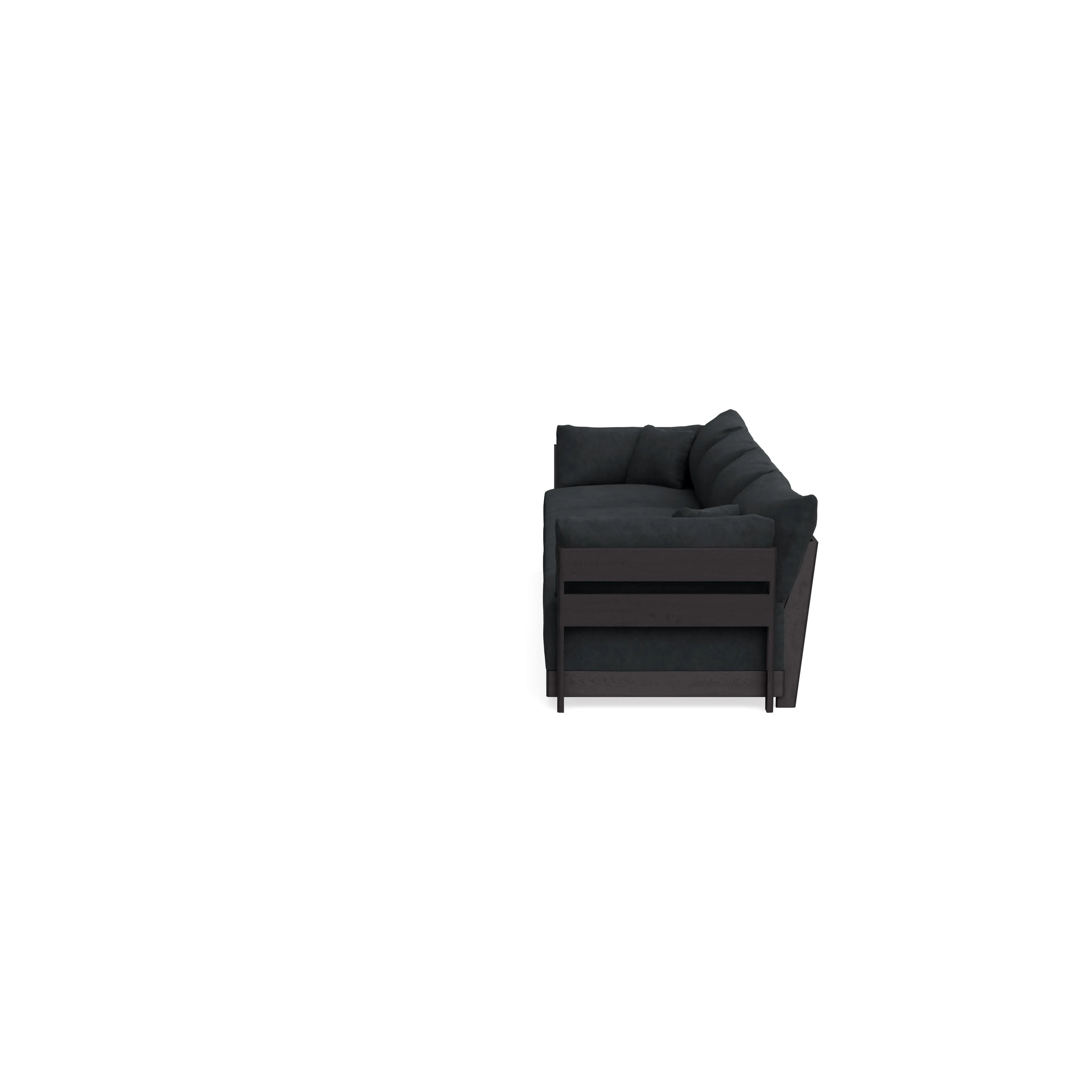 Modular Bondi Black 4-Seater Sofa in Coal | Classic Blend