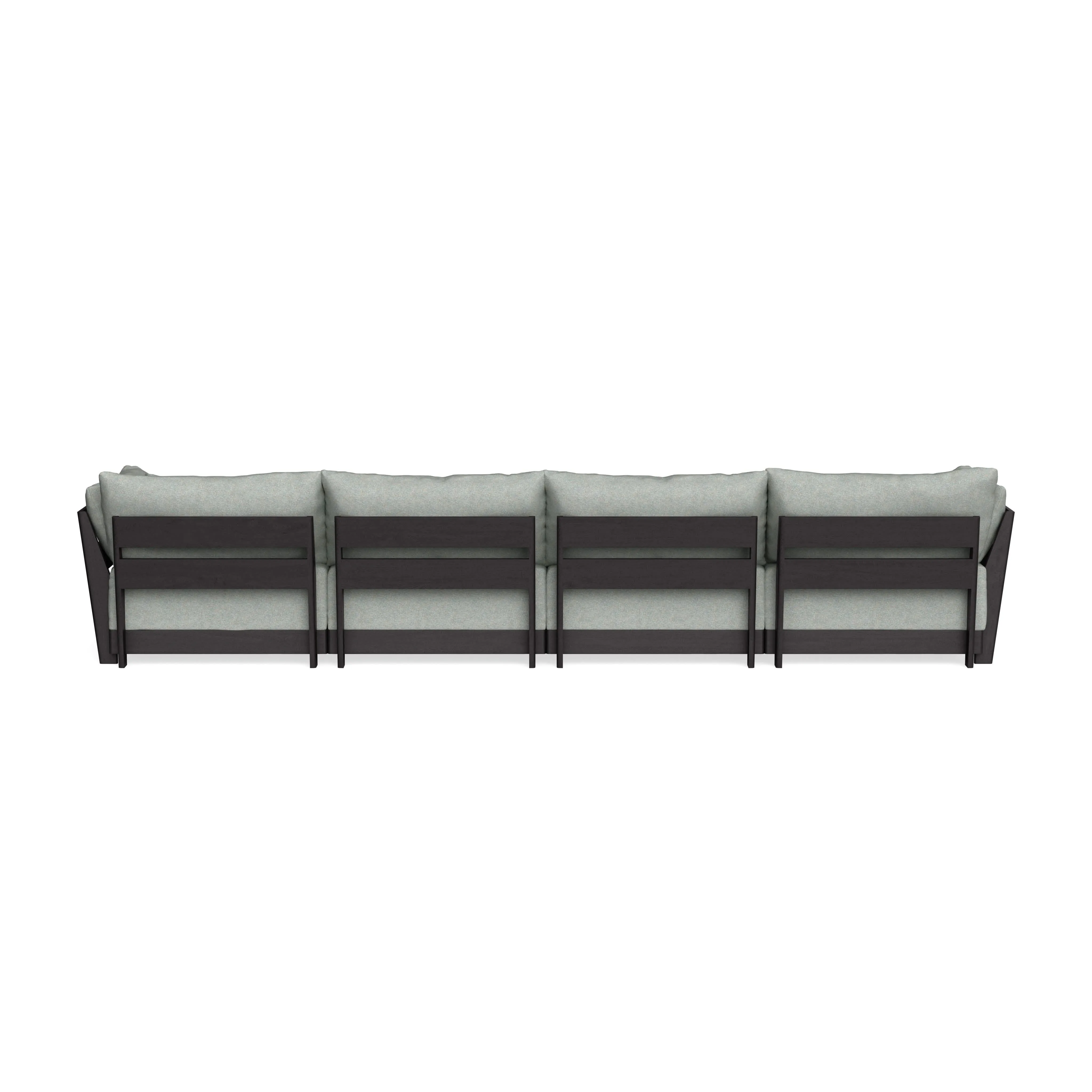 Modular Bondi Black 4-Seater Sofa in Spa | Classic Blend