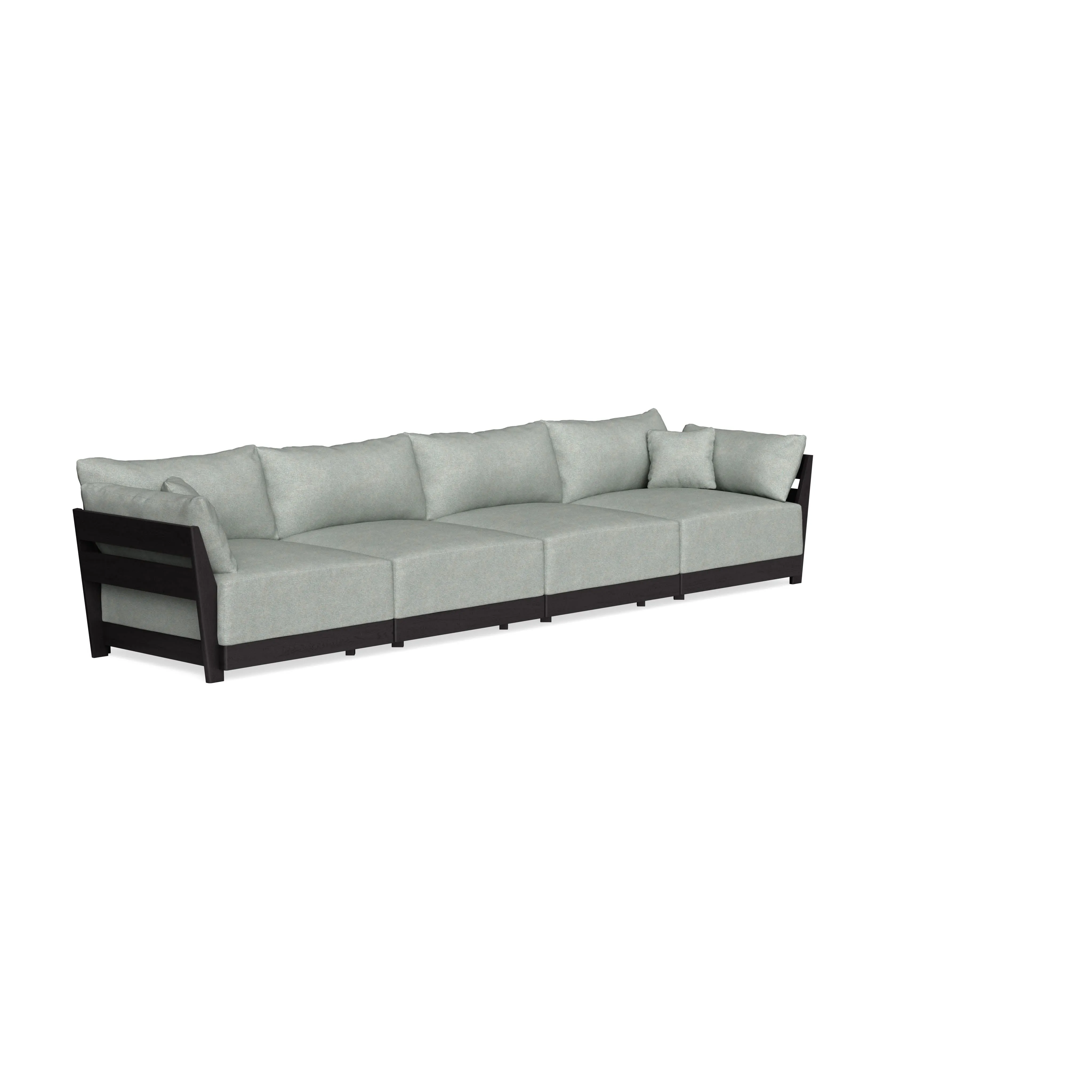 Modular Bondi Black 4-Seater Sofa in Spa | Classic Blend