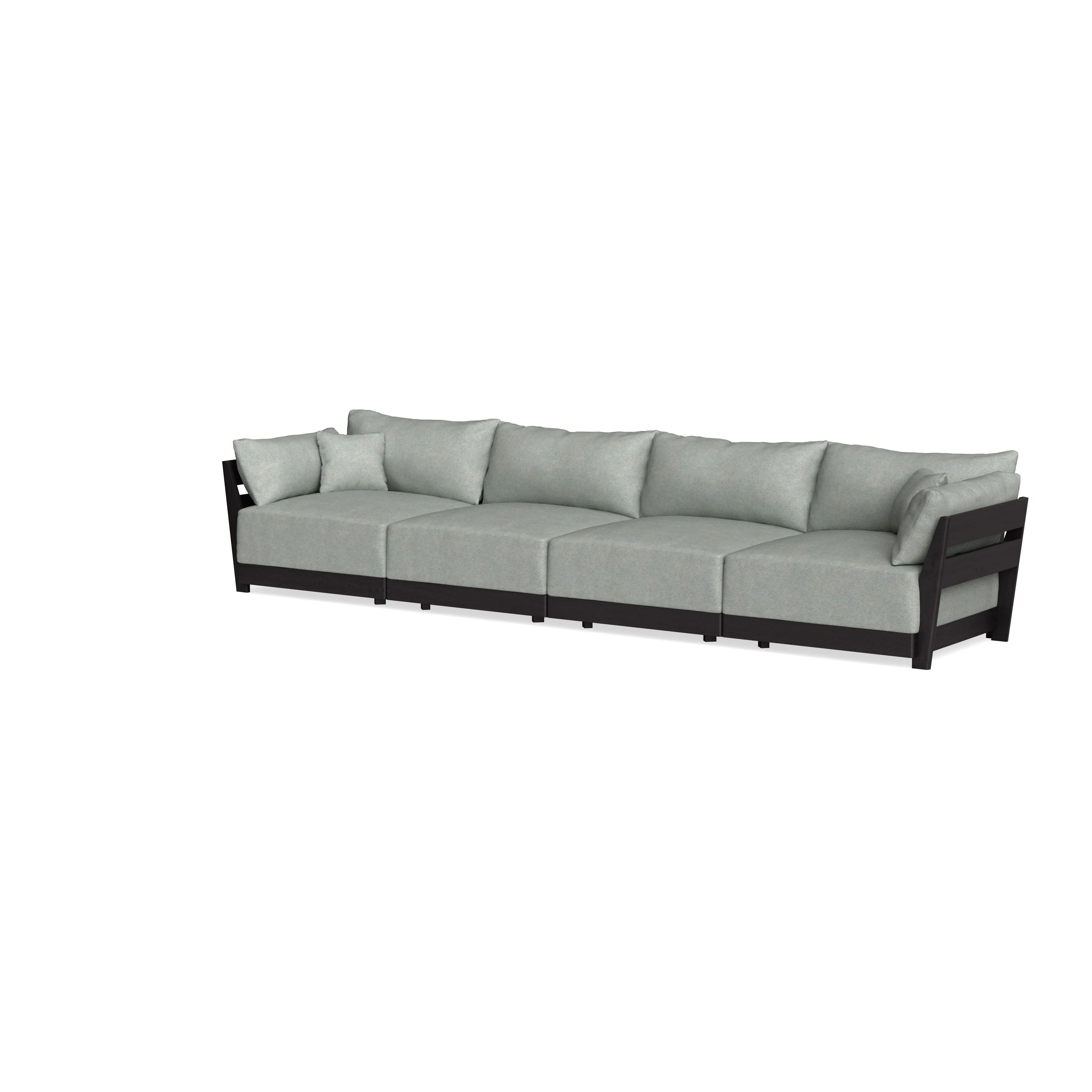 Modular Bondi Black 4-Seater Sofa in Spa | Classic Blend