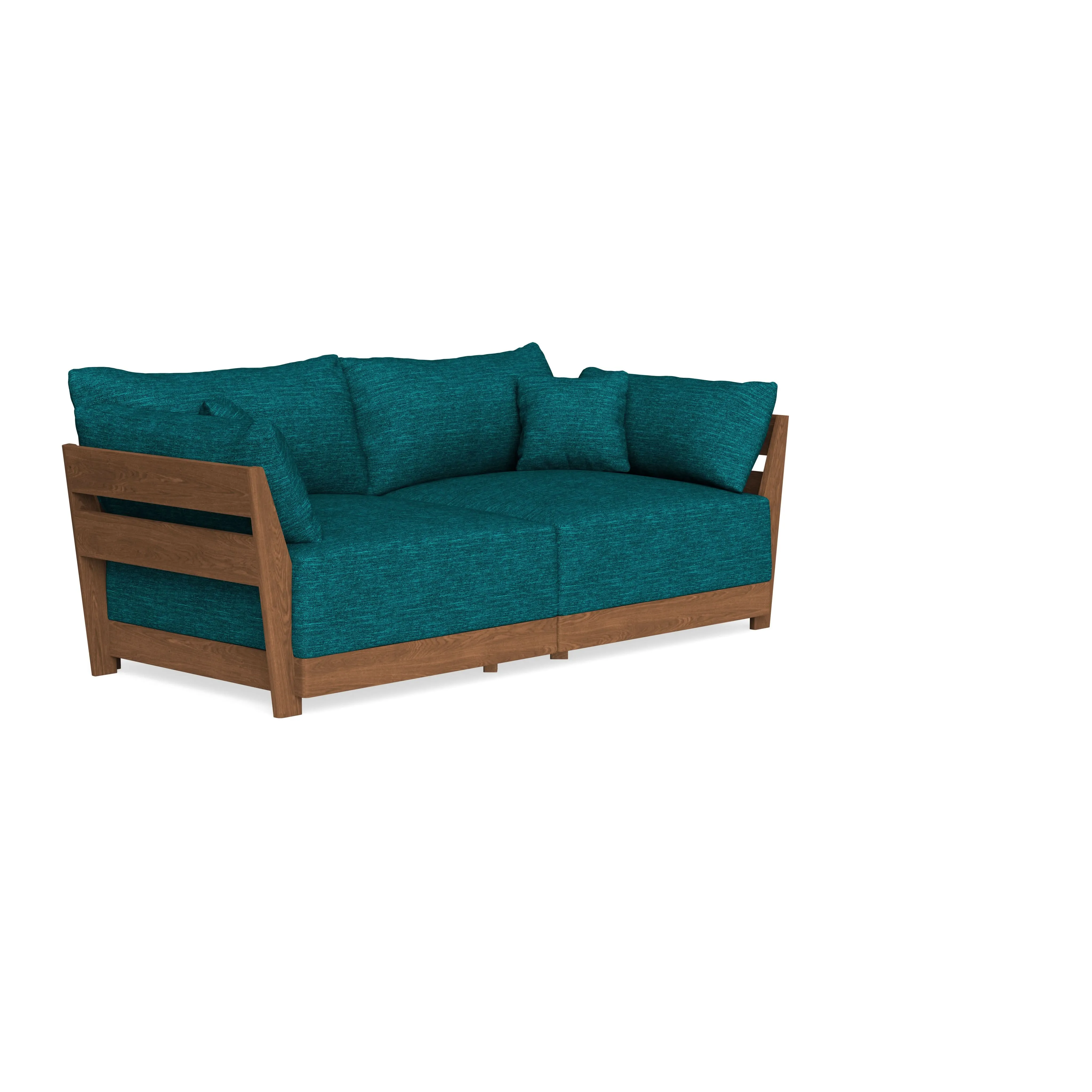 Modular Bondi Espresso 2-Seater Sofa in Marine Teal | Classic Blend