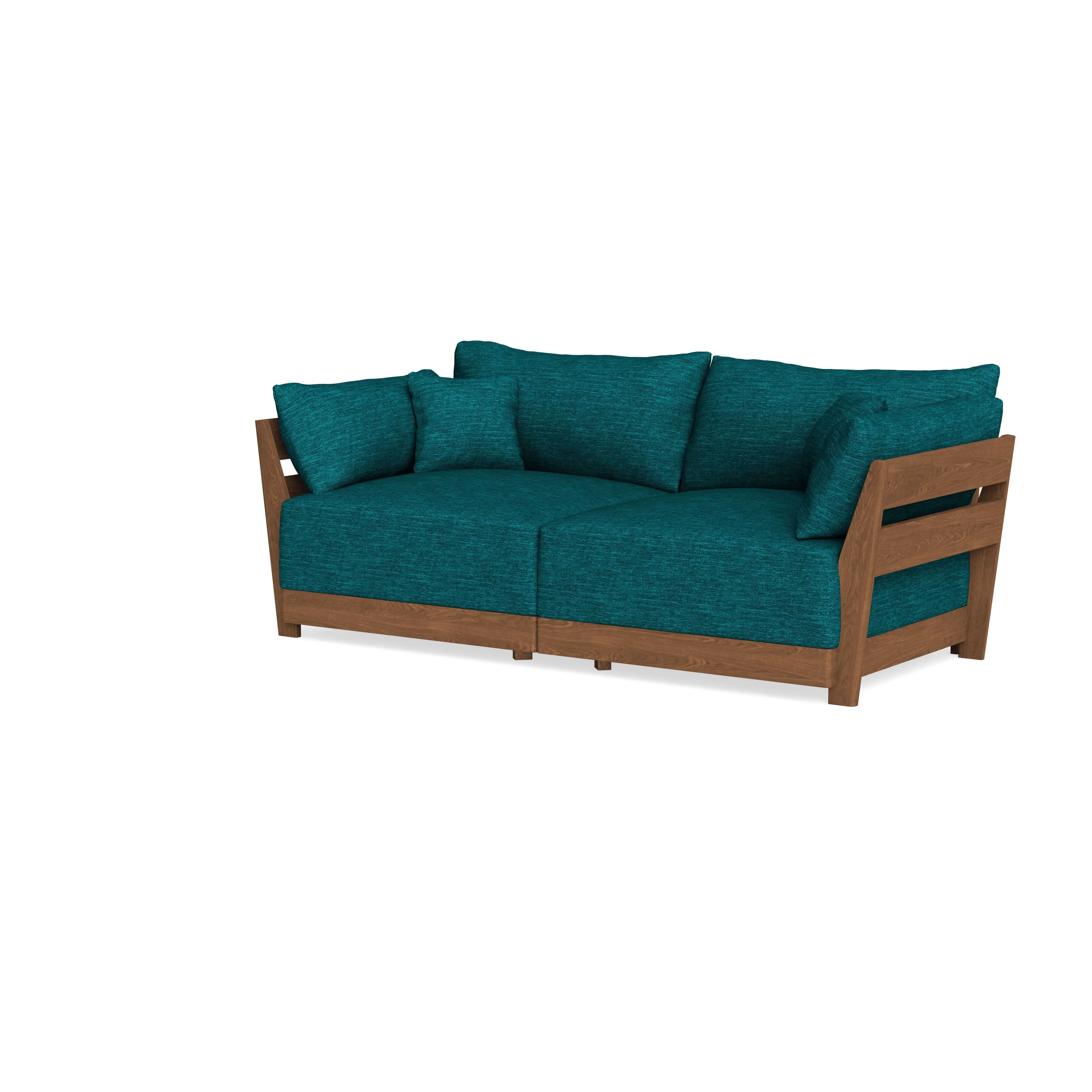 Modular Bondi Espresso 2-Seater Sofa in Marine Teal | Classic Blend