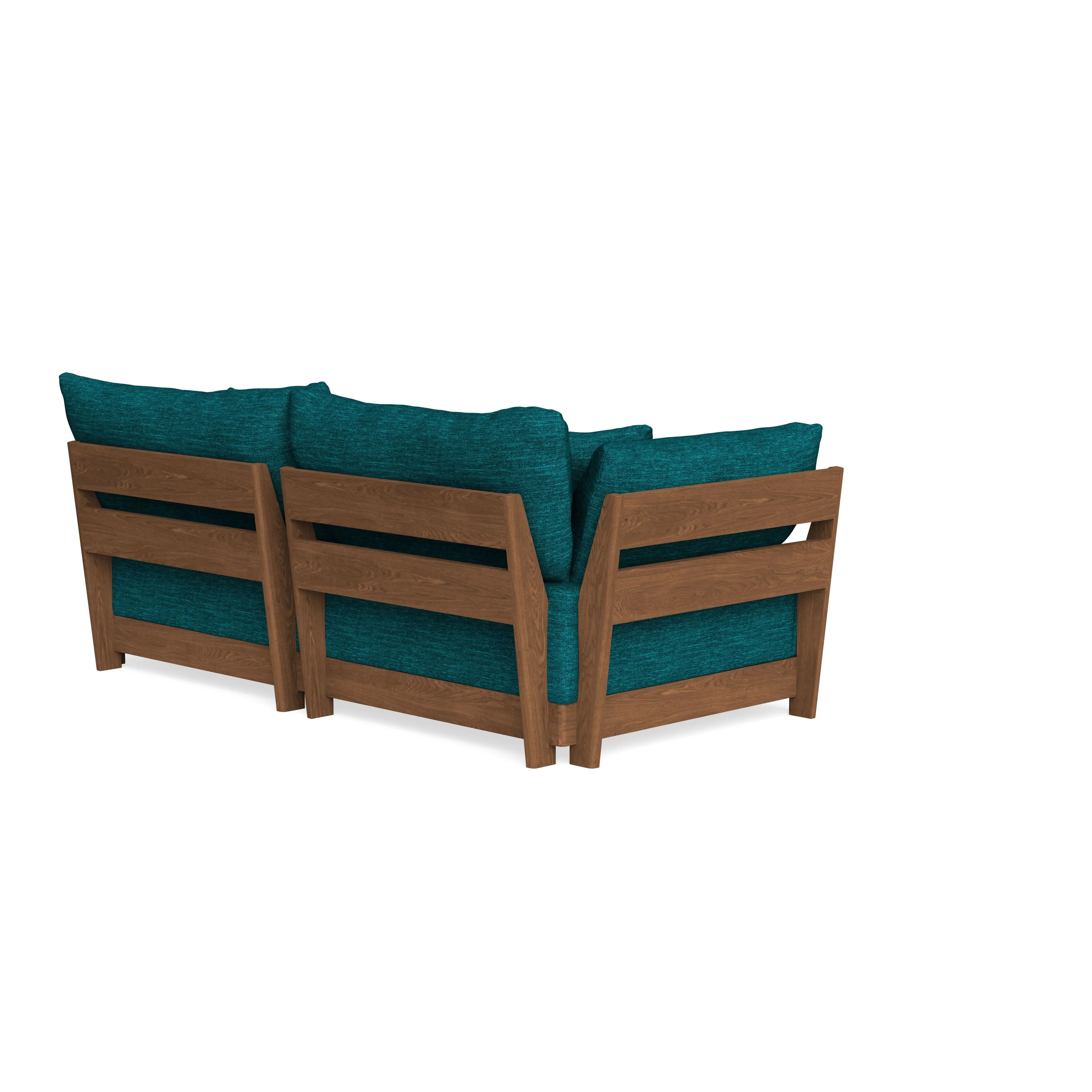 Modular Bondi Espresso 2-Seater Sofa in Marine Teal | Classic Blend