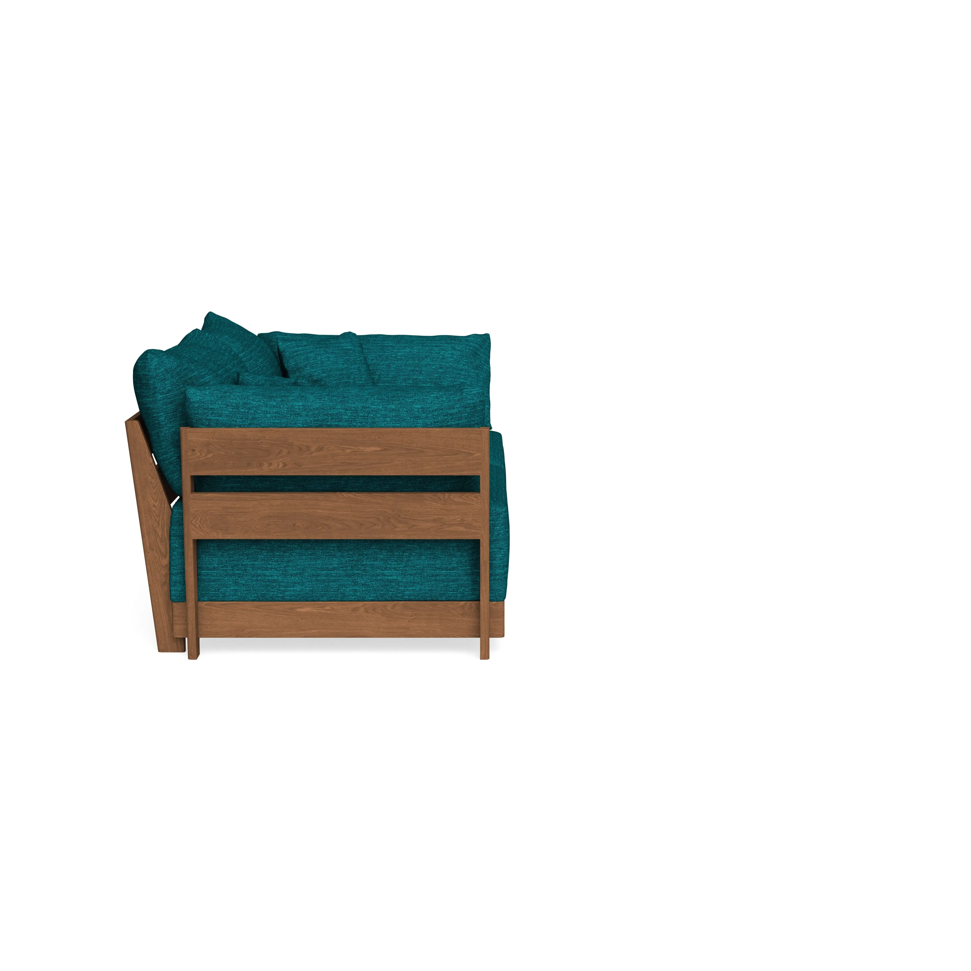 Modular Bondi Espresso 2-Seater Sofa in Marine Teal | Classic Blend