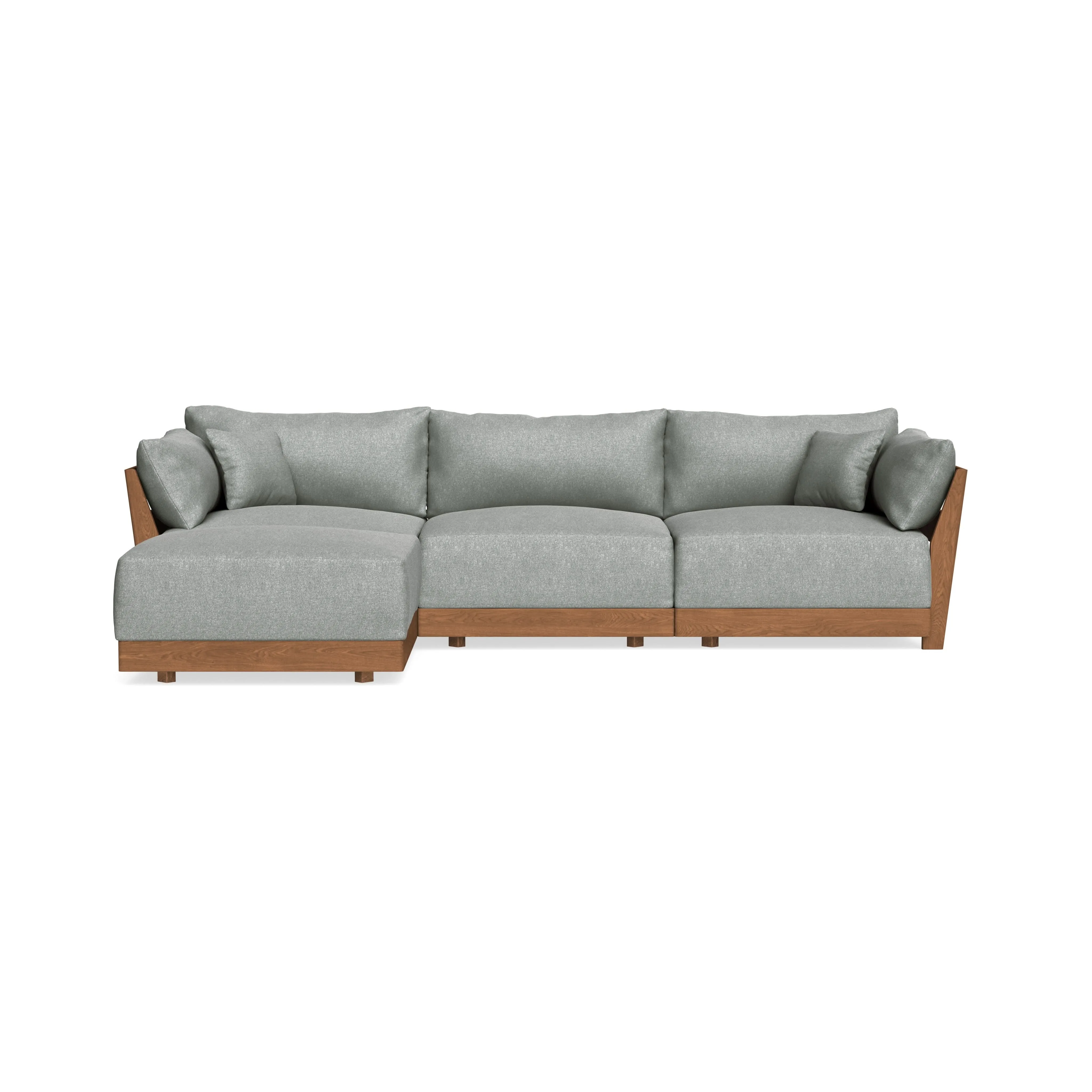 Modular Bondi Espresso 3-Seater Sectional in Storm Gray | Classic Blend