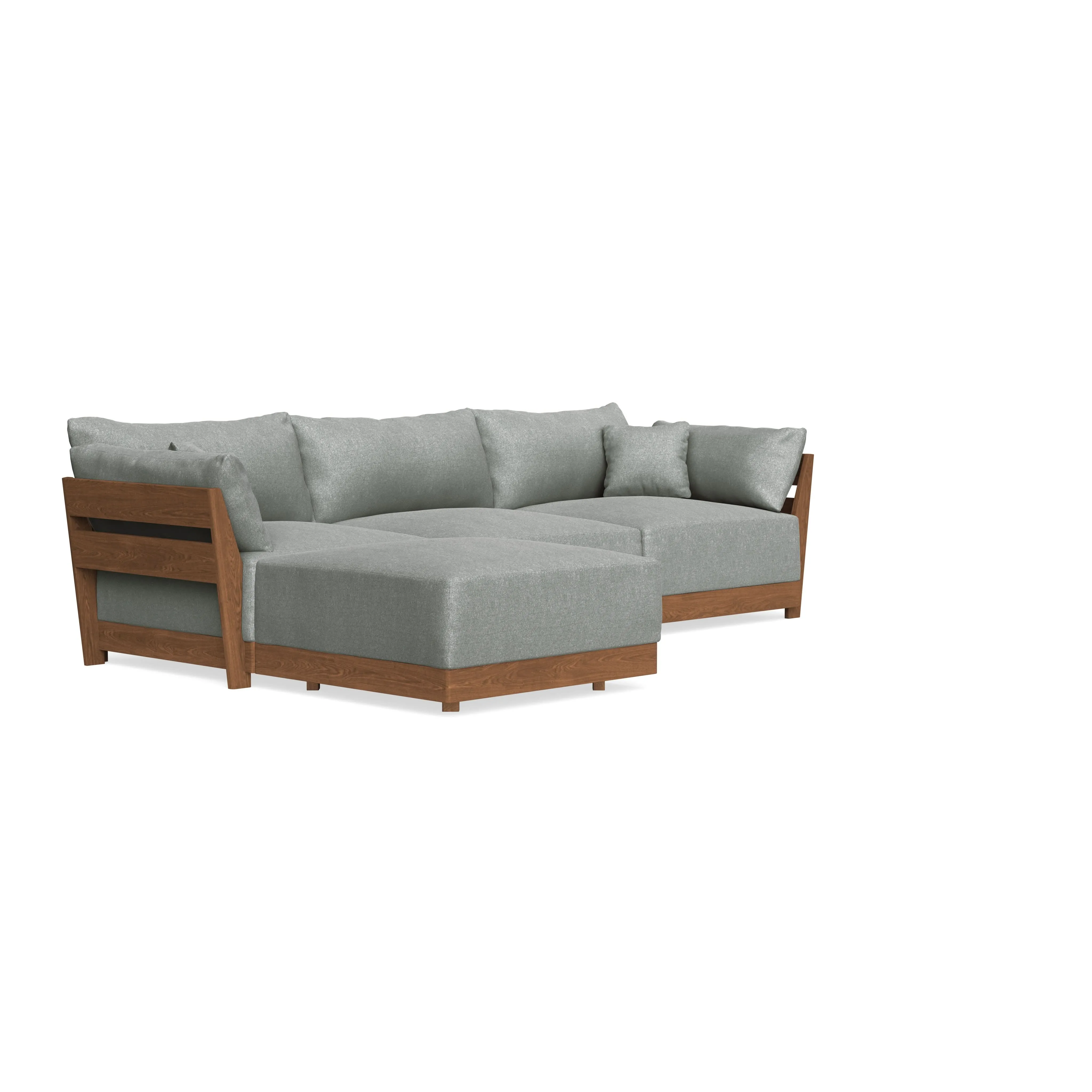 Modular Bondi Espresso 3-Seater Sectional in Storm Gray | Classic Blend