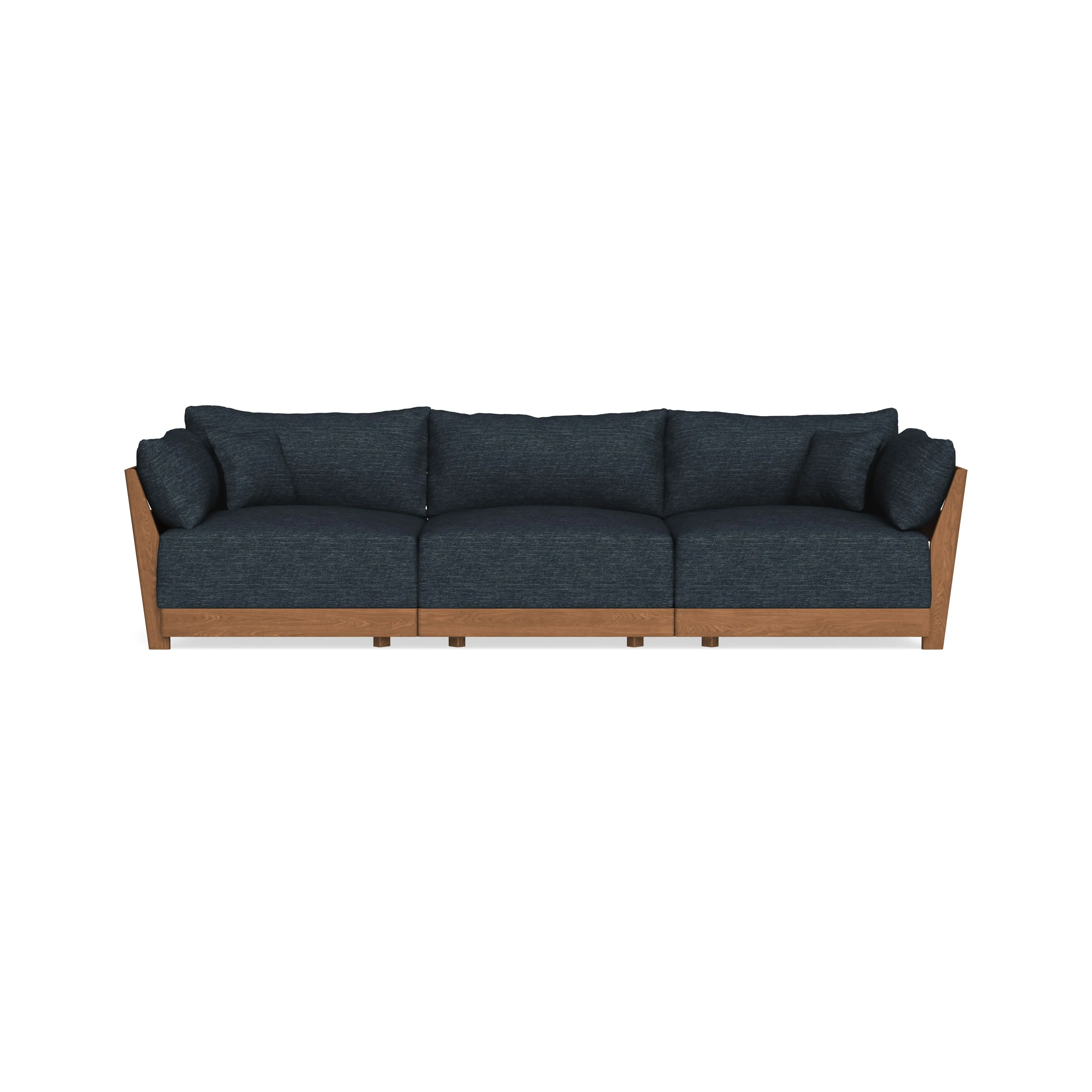 Modular Bondi Espresso 3-Seater Sofa in Baltic Blue | Classic Blend