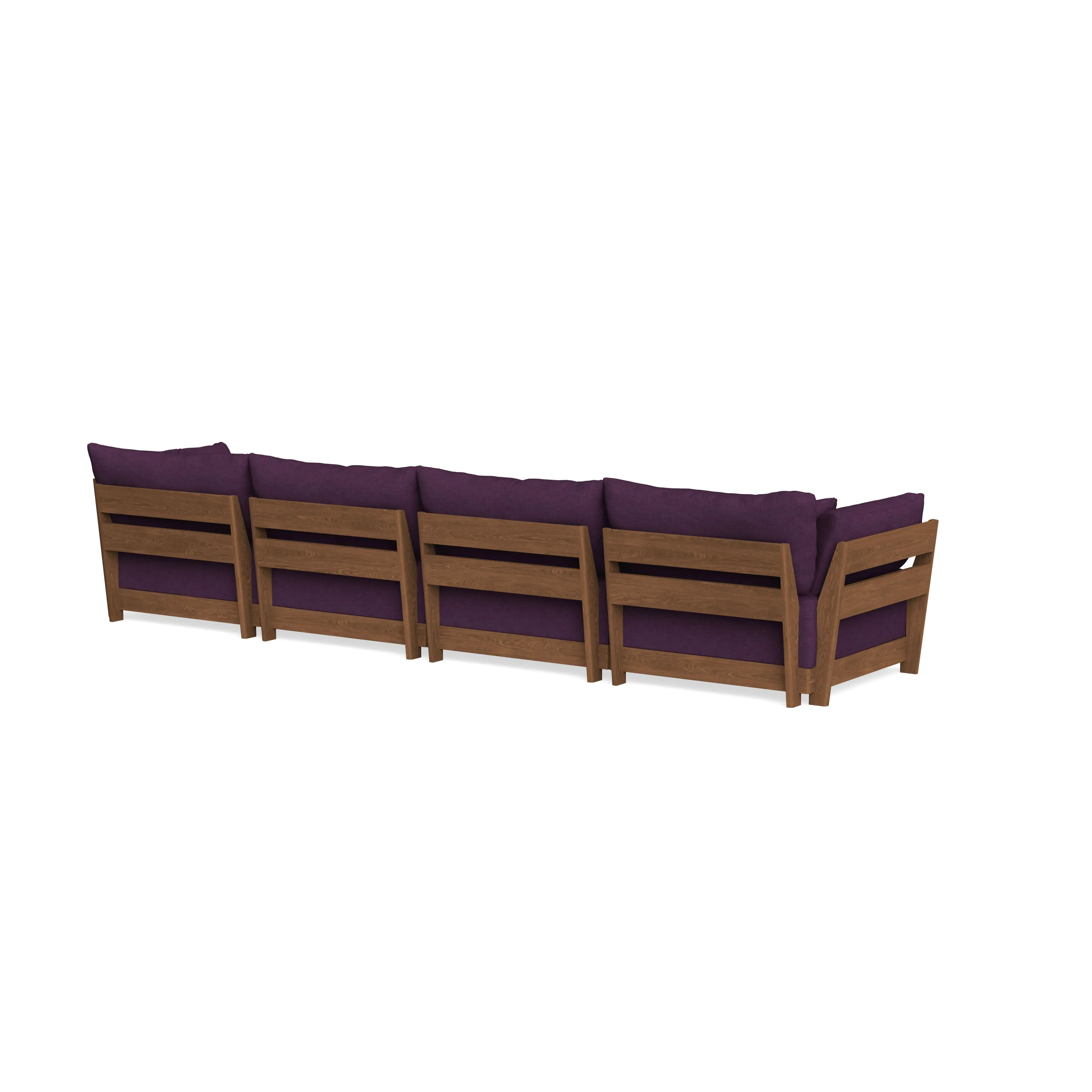 Modular Bondi Espresso 4-Seater Sofa in Aubergine | Classic Blend