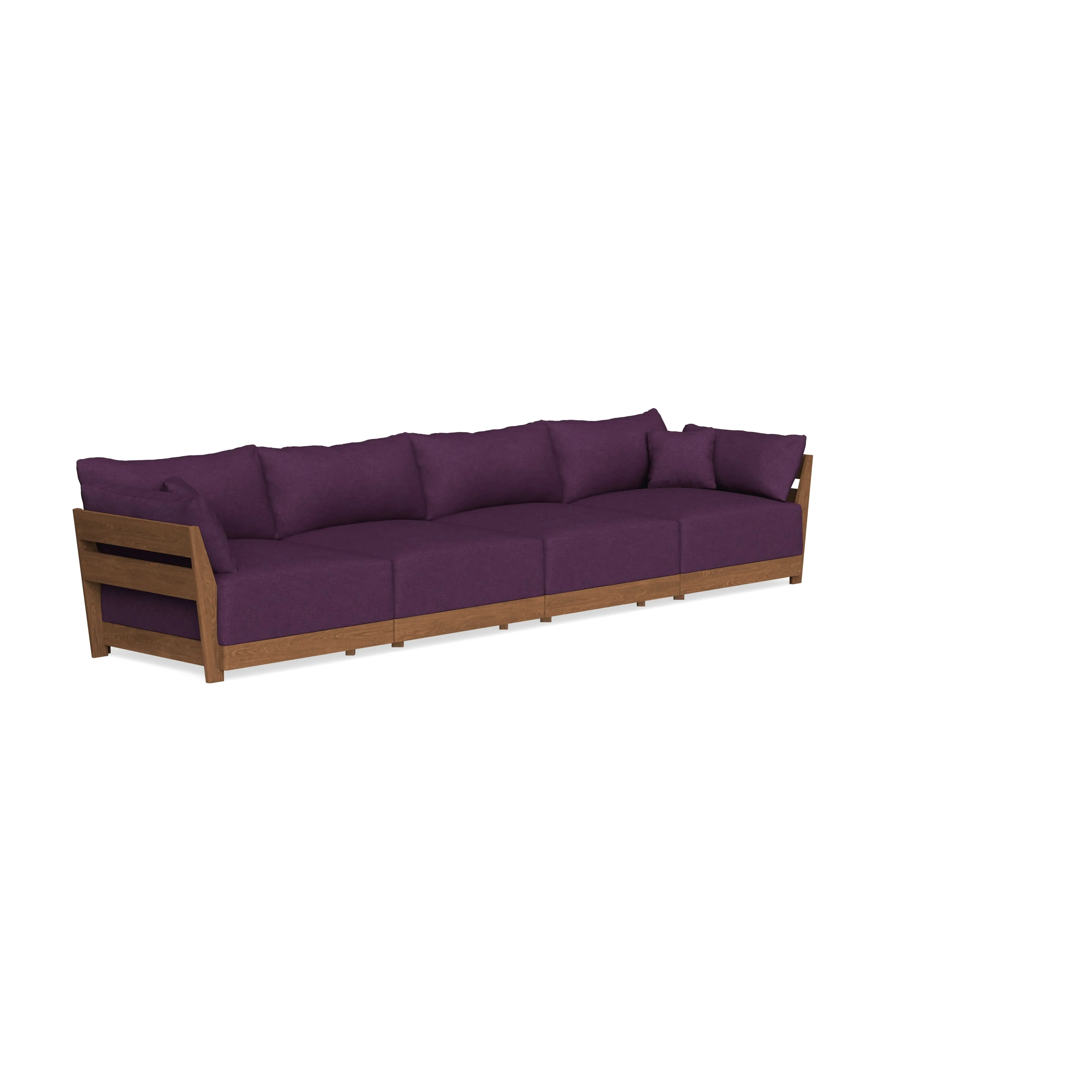 Modular Bondi Espresso 4-Seater Sofa in Aubergine | Classic Blend