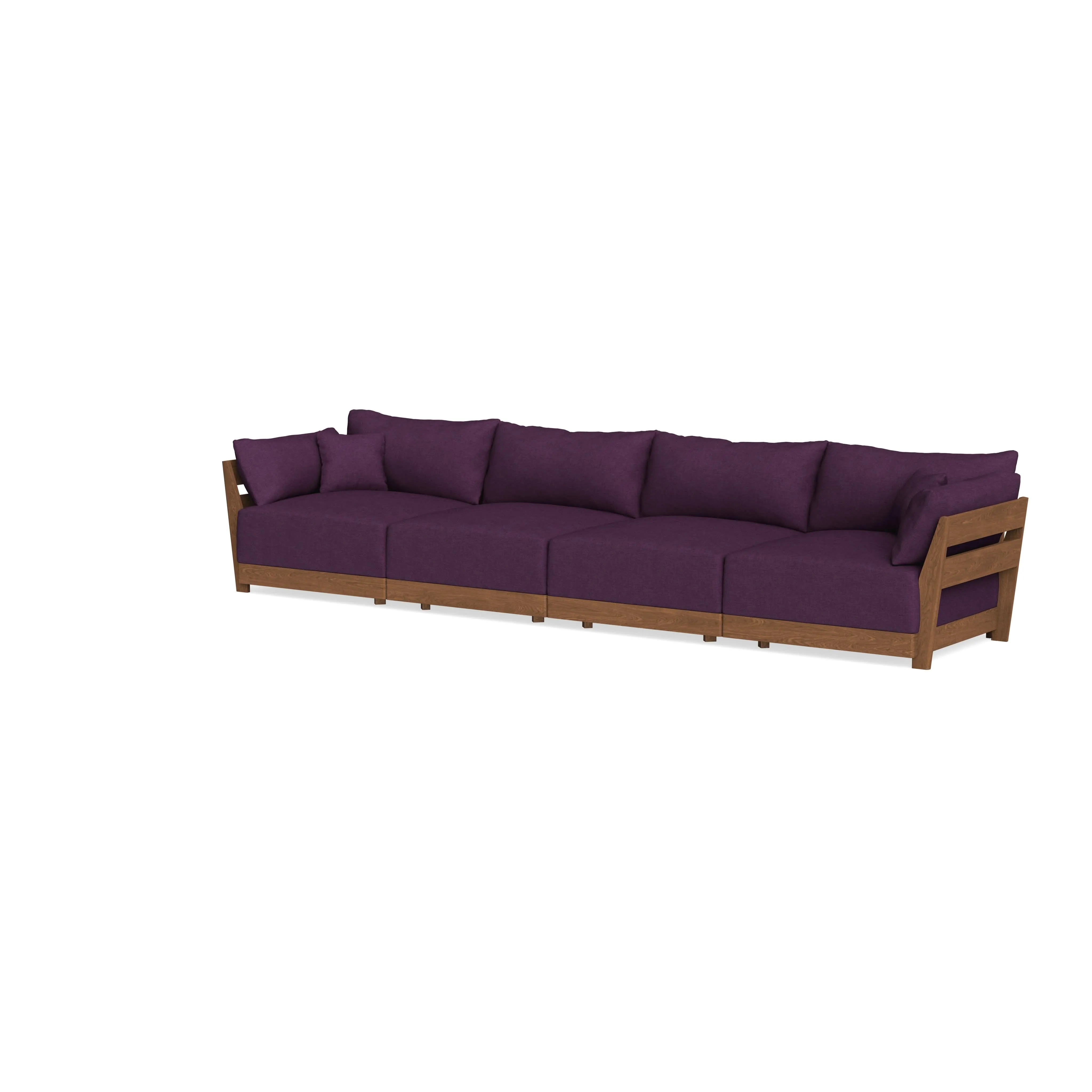 Modular Bondi Espresso 4-Seater Sofa in Aubergine | Classic Blend