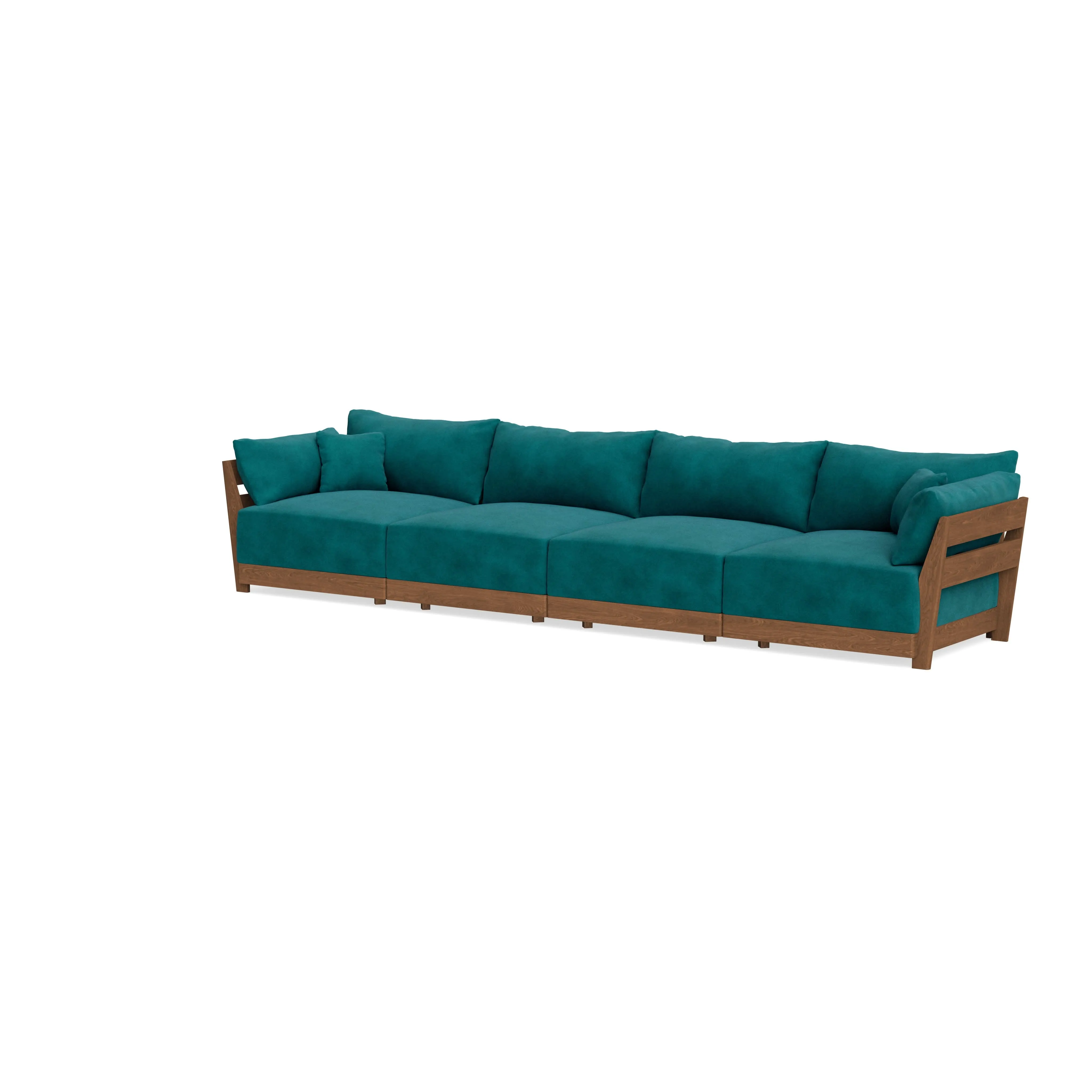 Modular Bondi Espresso 4-Seater Sofa in Peacock | Classic Blend