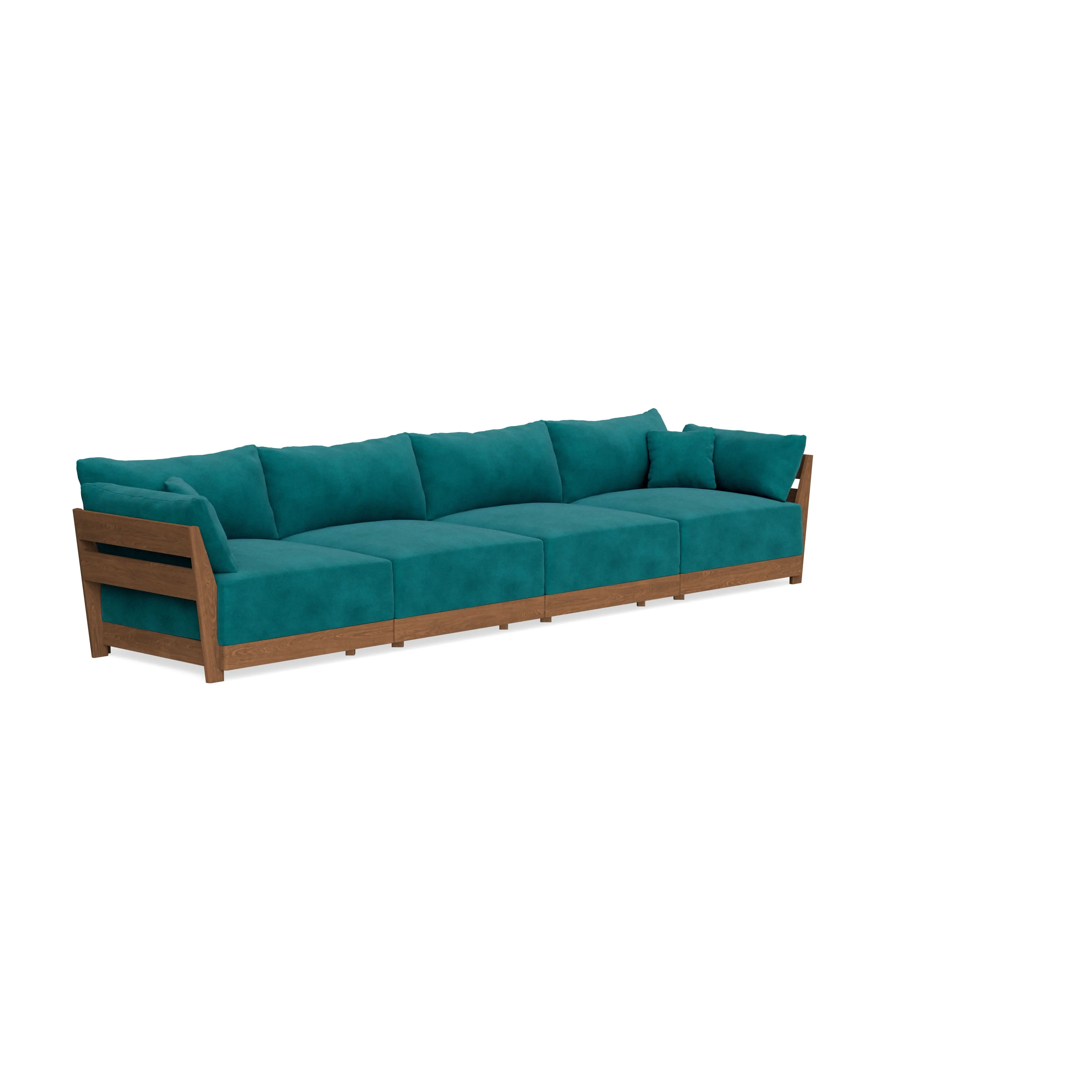 Modular Bondi Espresso 4-Seater Sofa in Peacock | Classic Blend