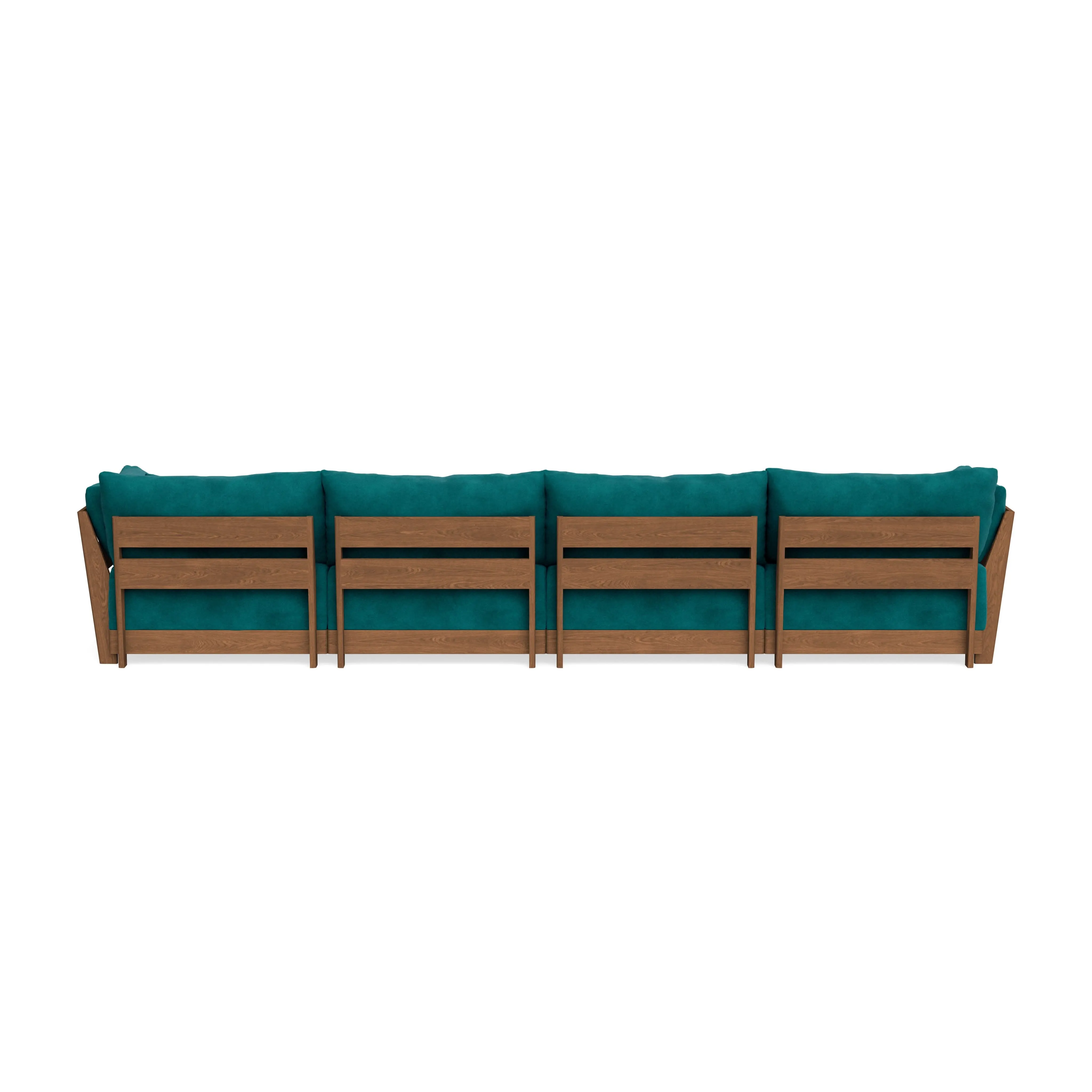 Modular Bondi Espresso 4-Seater Sofa in Peacock | Classic Blend