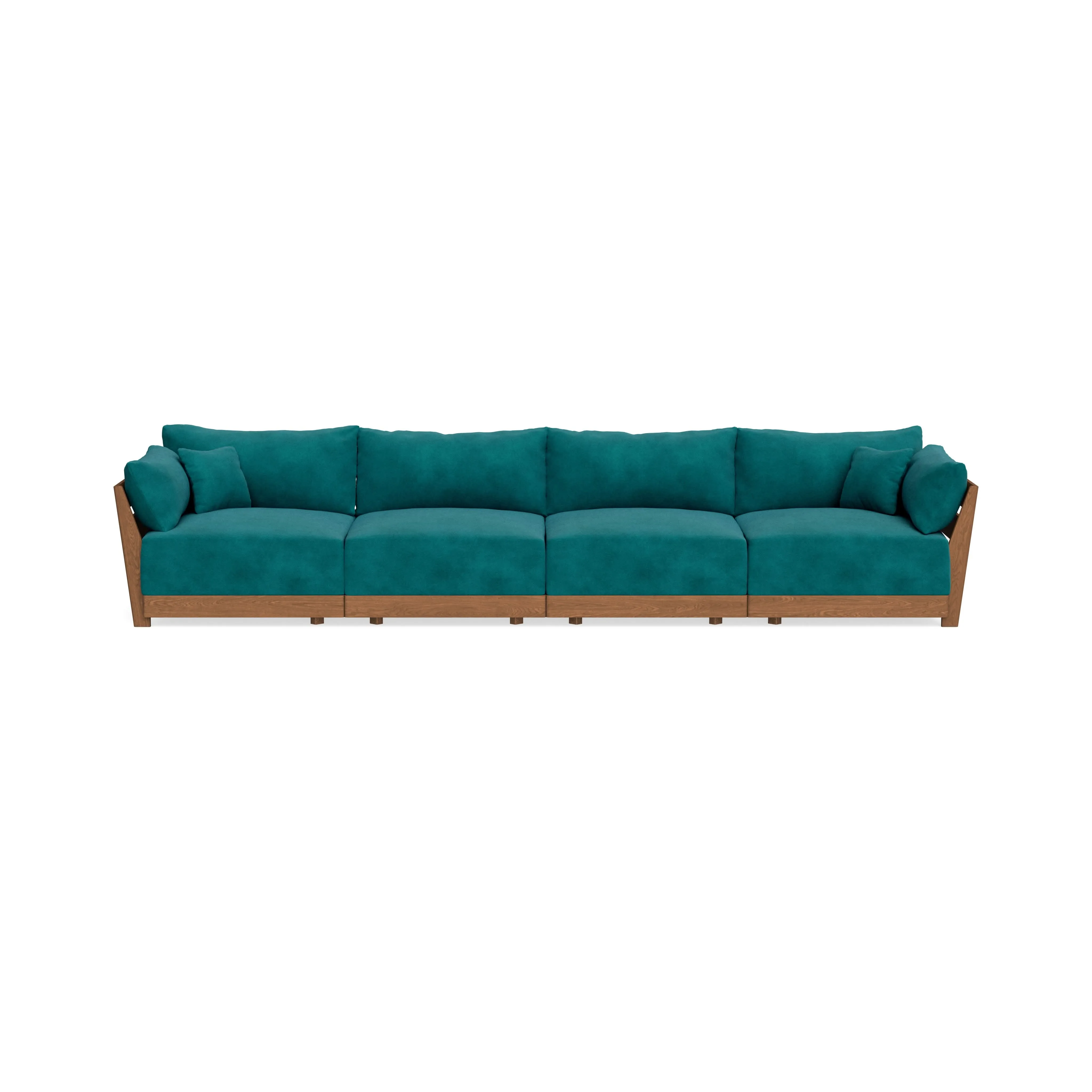 Modular Bondi Espresso 4-Seater Sofa in Peacock | Classic Blend