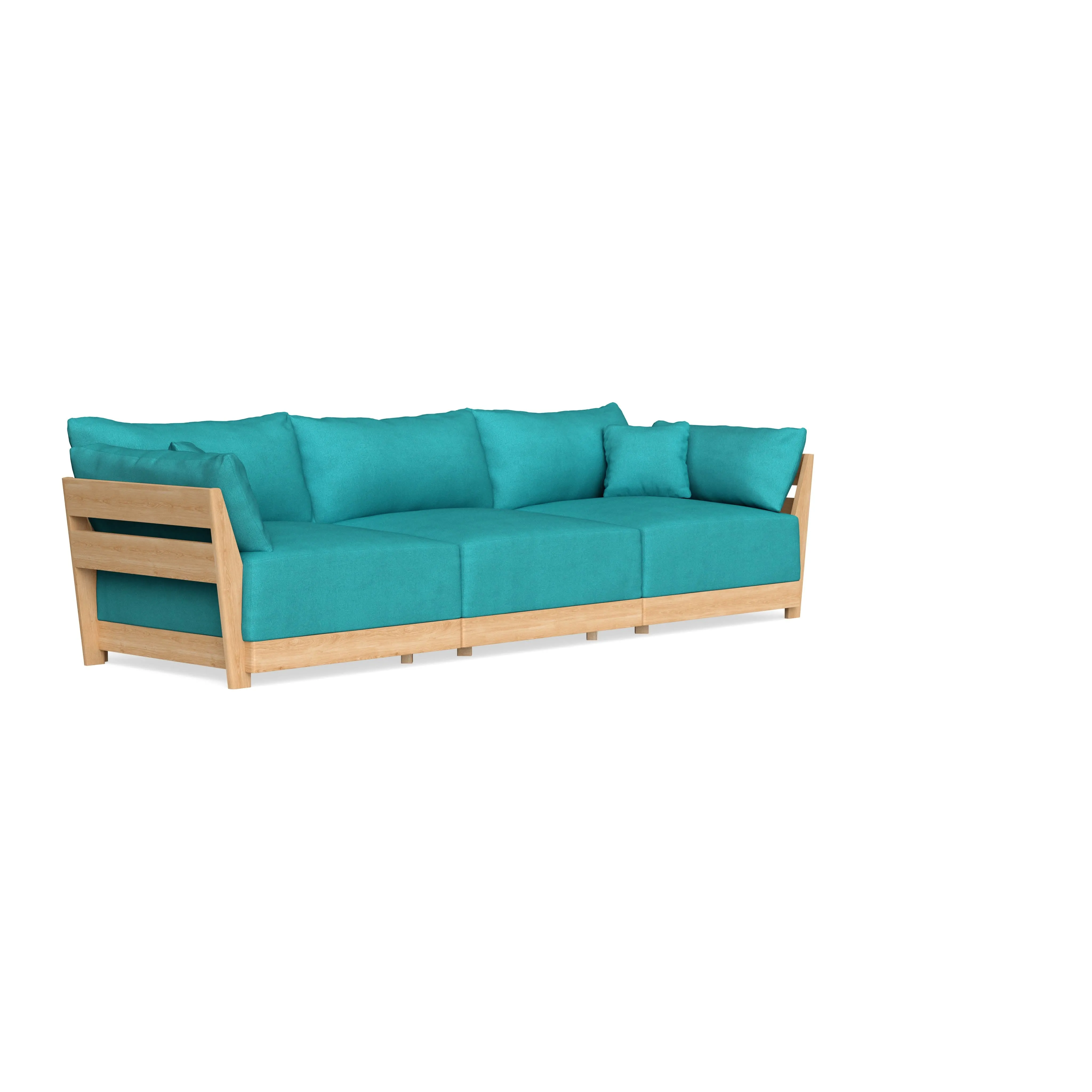 Modular Bondi Latte 3-Seater Sofa in Pool | Classic Blend