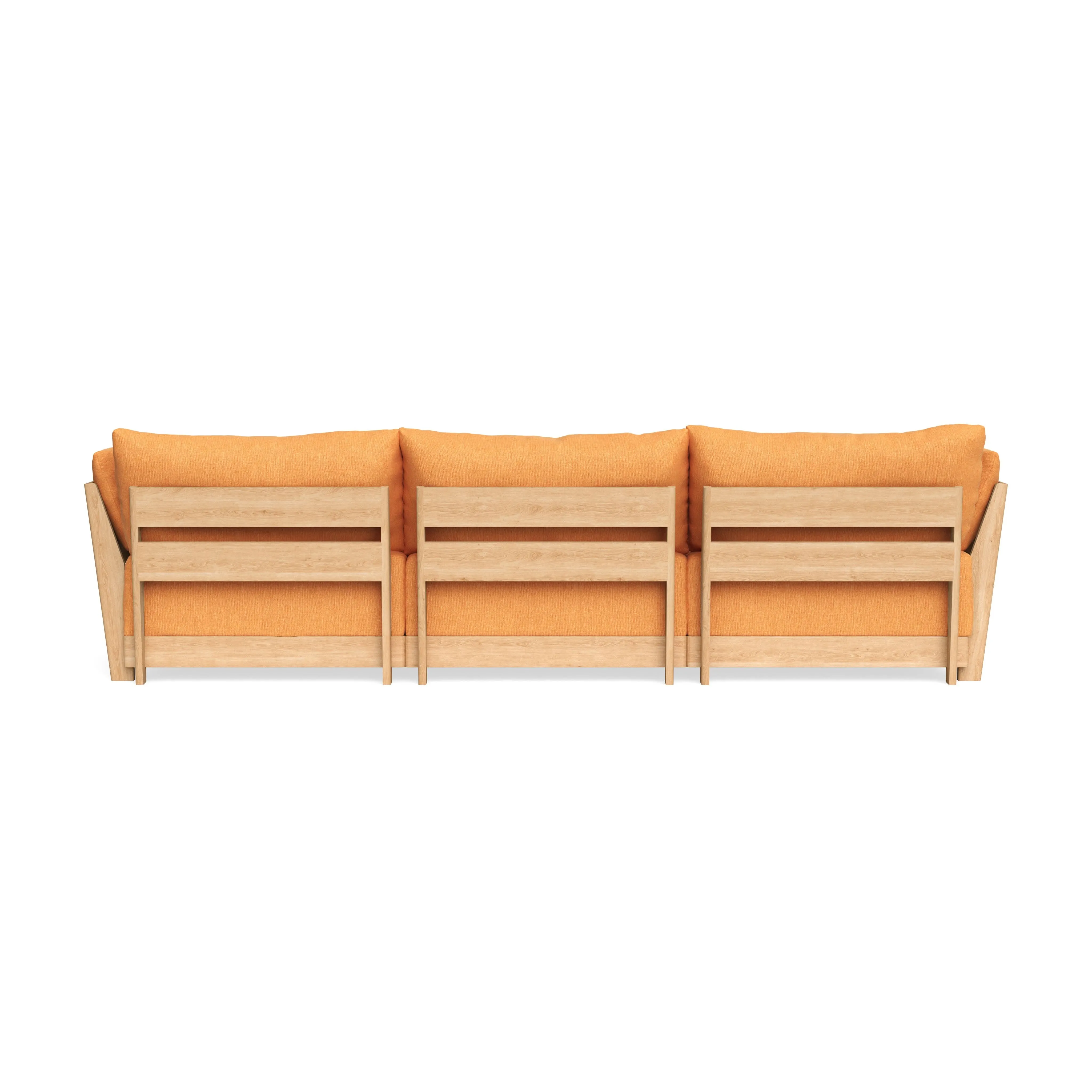 Modular Bondi Latte 3-Seater Sofa in Tangerine | Classic Blend