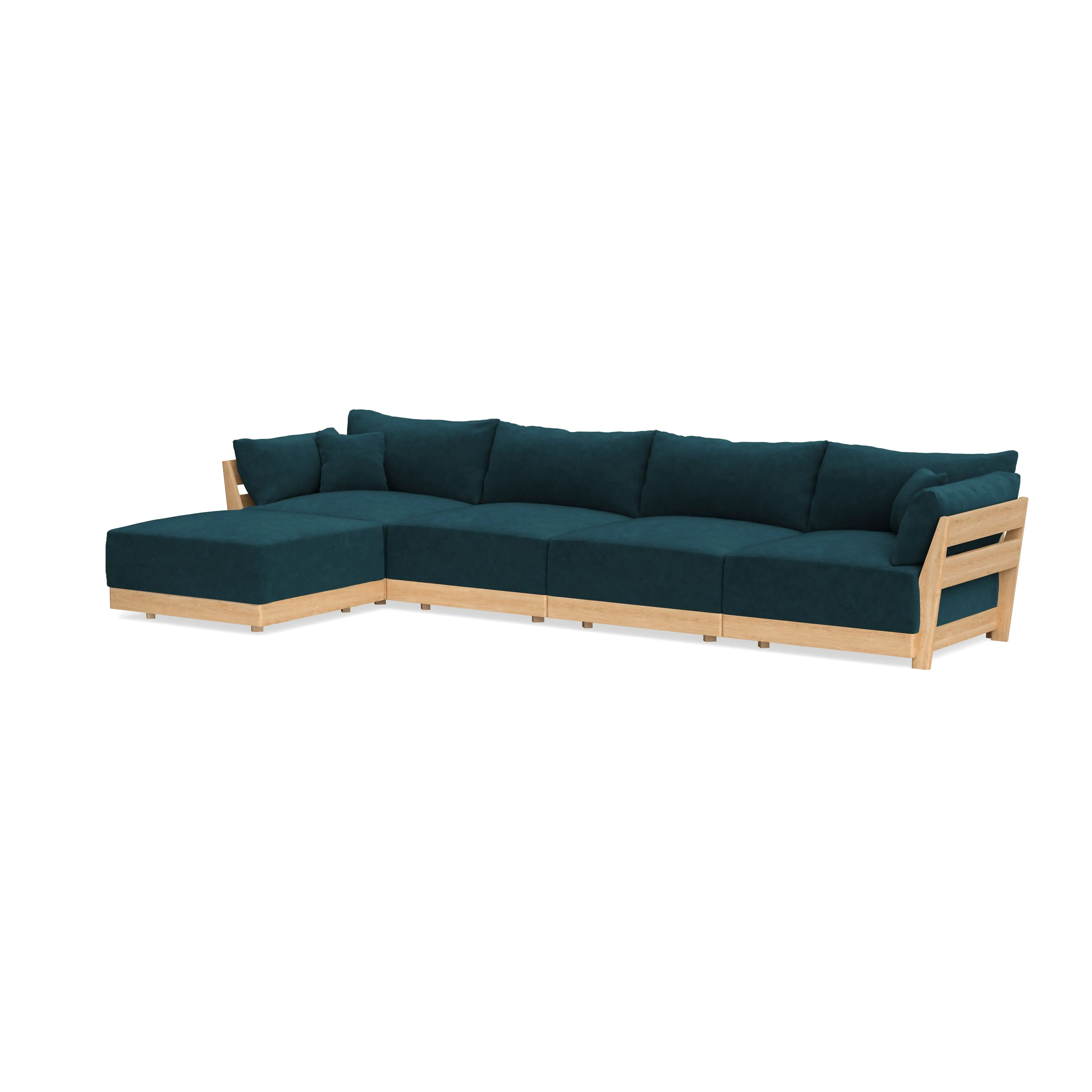 Modular Bondi Latte 4-Seater Sectional in Indigo | Classic Blend