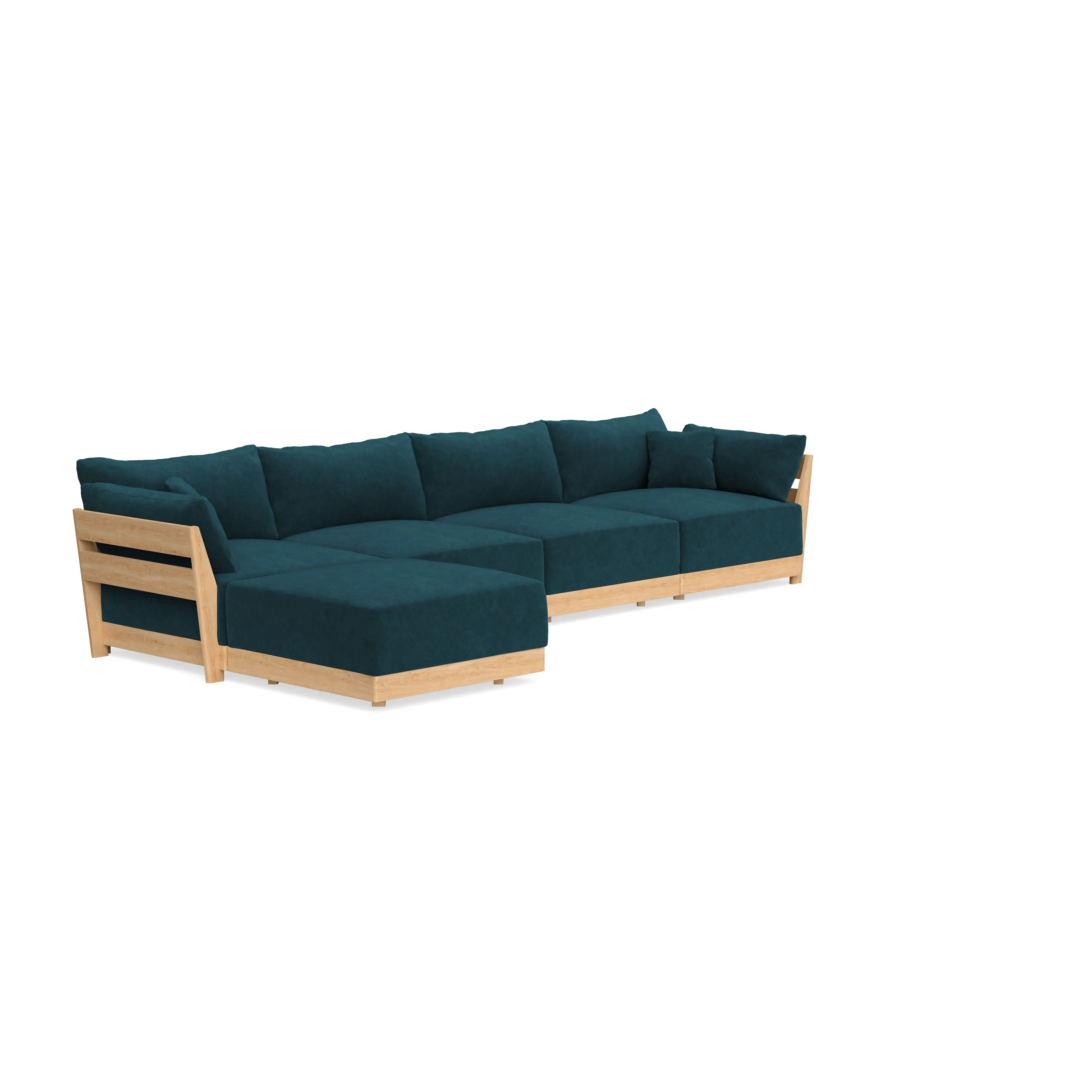 Modular Bondi Latte 4-Seater Sectional in Indigo | Classic Blend