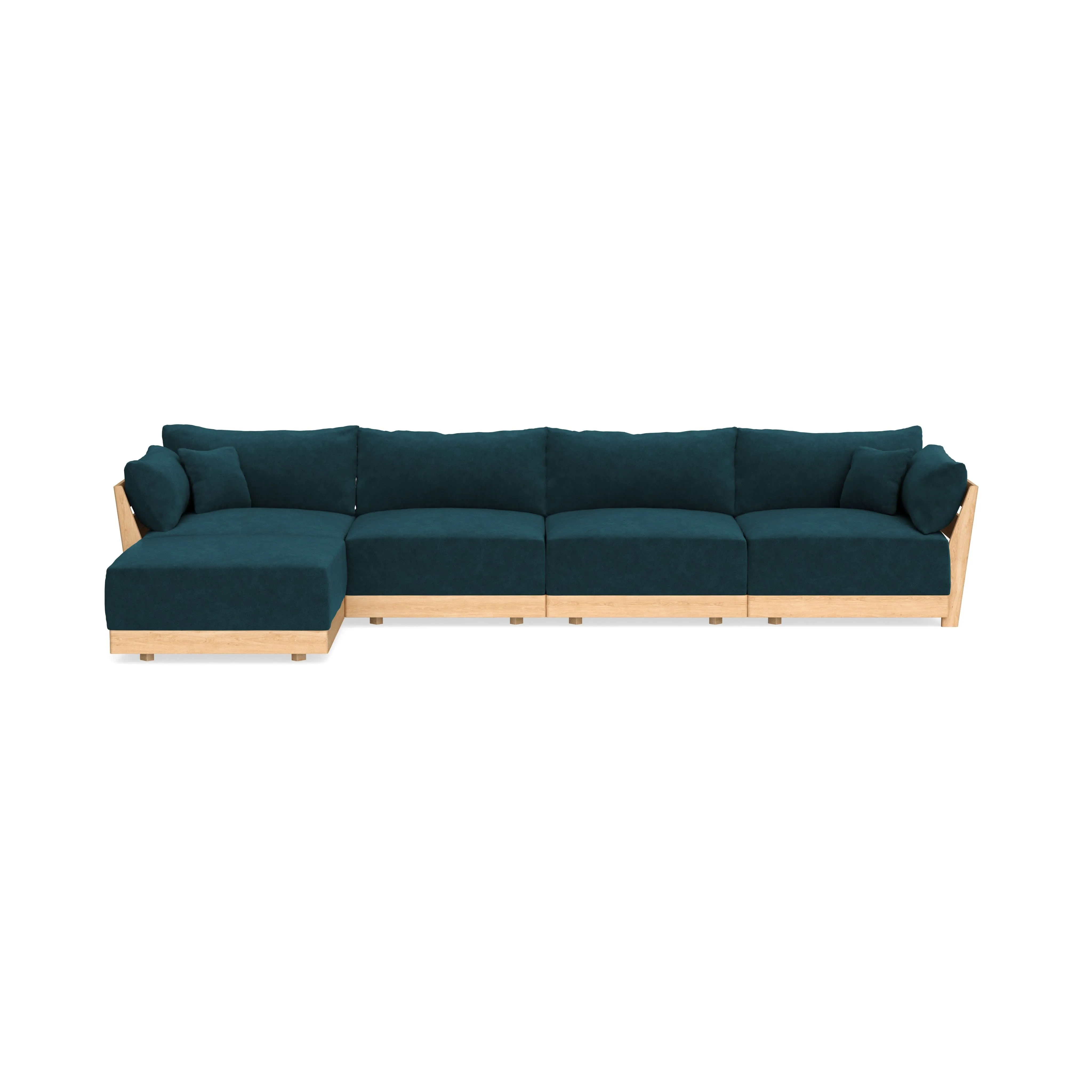 Modular Bondi Latte 4-Seater Sectional in Indigo | Classic Blend