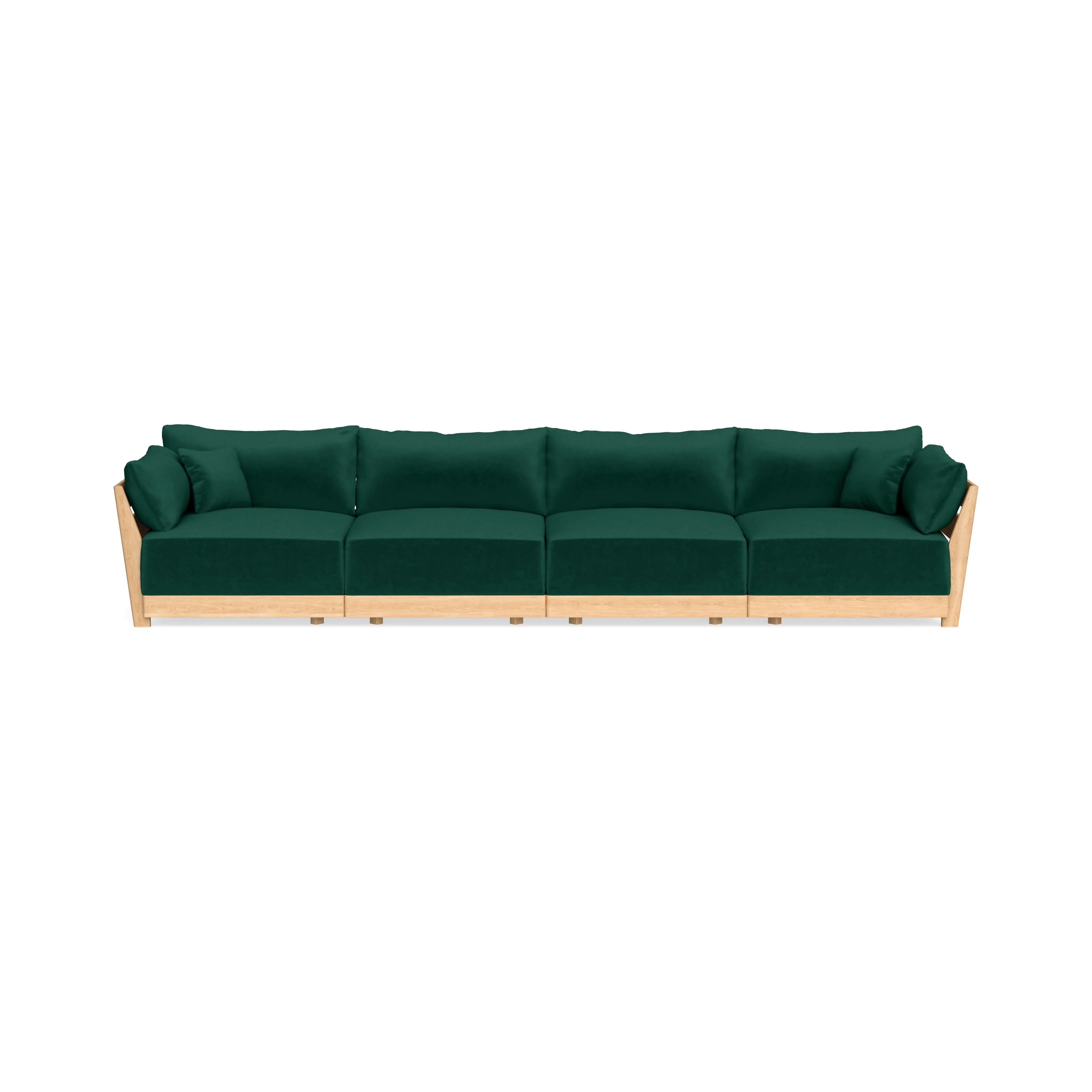 Modular Bondi Latte 4-Seater Sofa in Evergreen | Classic Blend