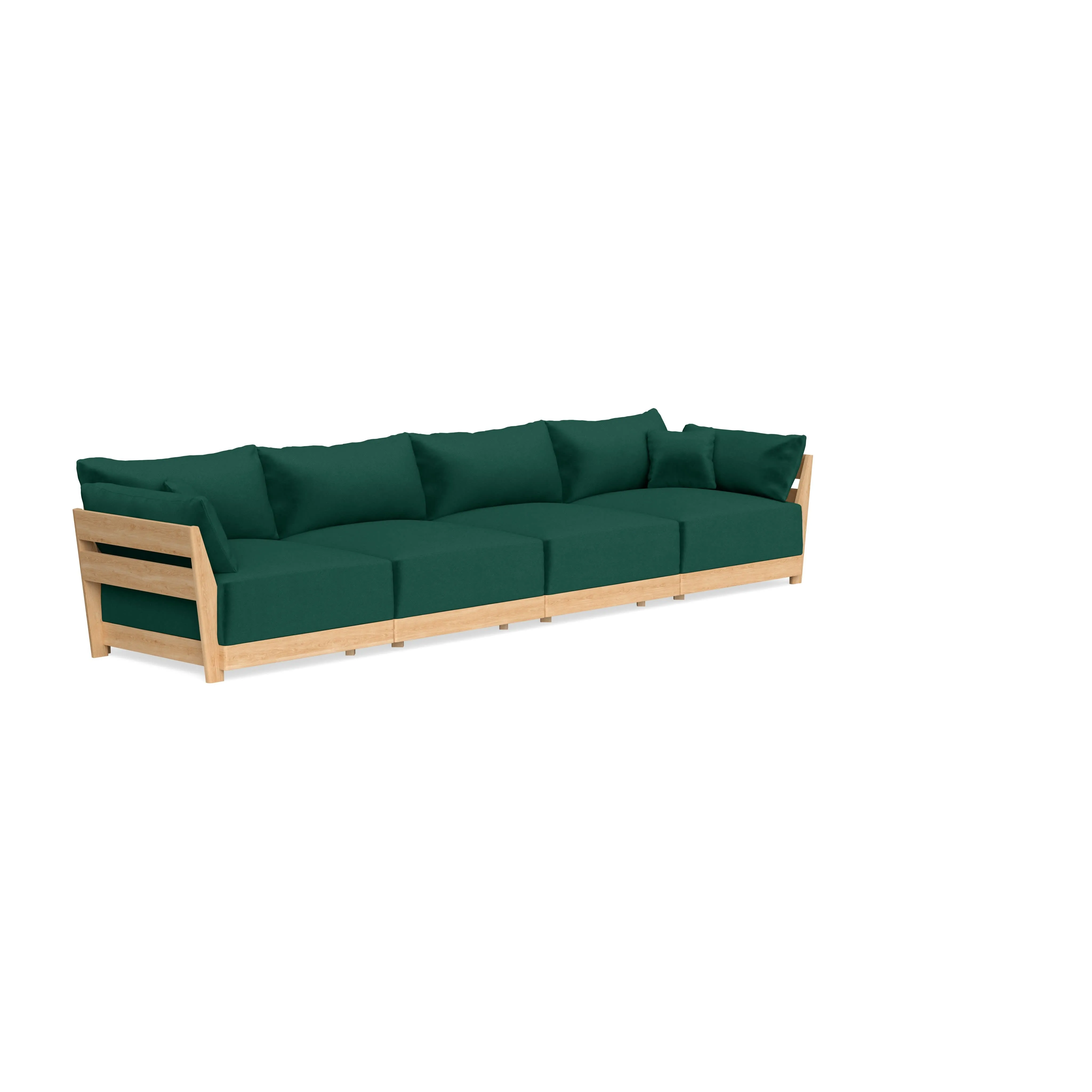 Modular Bondi Latte 4-Seater Sofa in Evergreen | Classic Blend