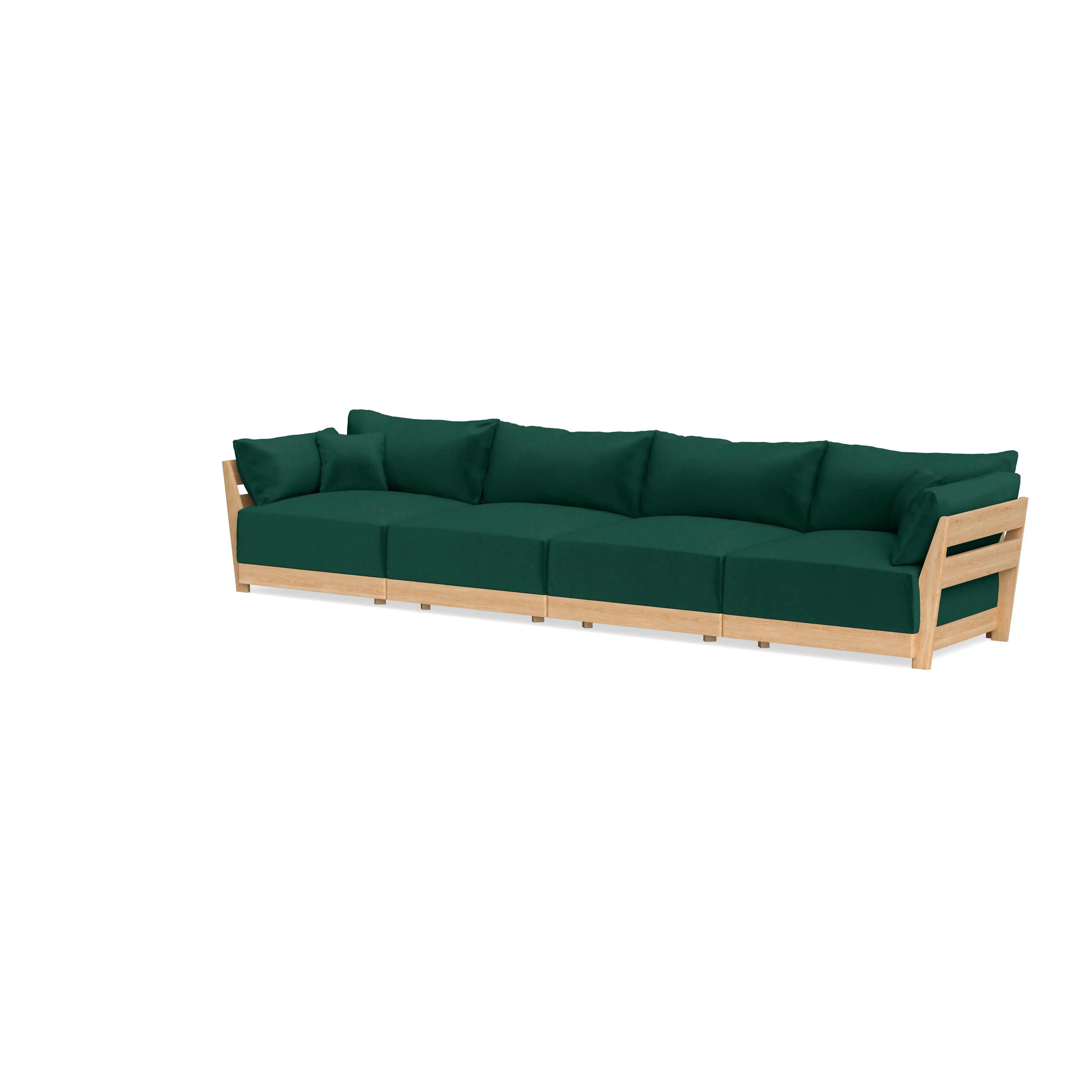 Modular Bondi Latte 4-Seater Sofa in Evergreen | Classic Blend