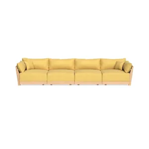 Modular Bondi Latte 4-Seater Sofa in Goldenrod | Classic Blend