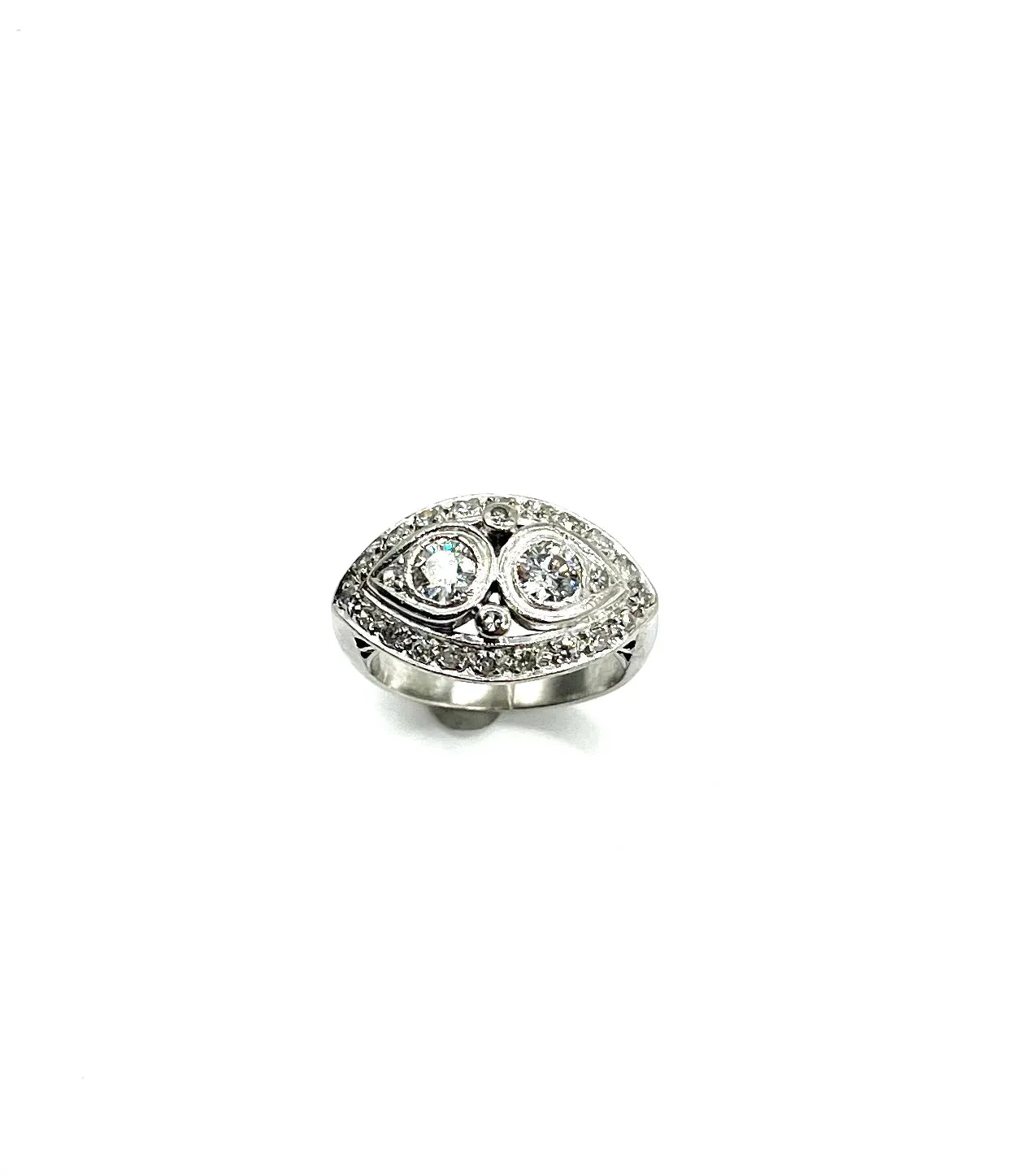 Platinum Art Deco 1.30ctw Diamond Ring