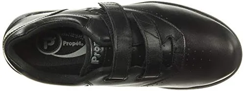 Propet Women's W3915 Vista Walker Sneaker,Black Smooth,6.5 M (US Women's 6.5 B)