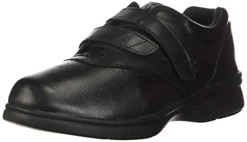 Propet Women's W3915 Vista Walker Sneaker,Black Smooth,6.5 M (US Women's 6.5 B)