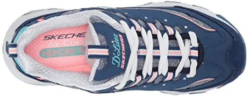 Skechers Women's Athleisure Sneaker, Navy/Pink,9 M US