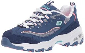 Skechers Women's Athleisure Sneaker, Navy/Pink,9 M US