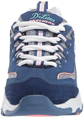 Skechers Women's Athleisure Sneaker, Navy/Pink,9 M US