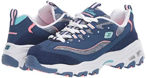 Skechers Women's Athleisure Sneaker, Navy/Pink,9 M US